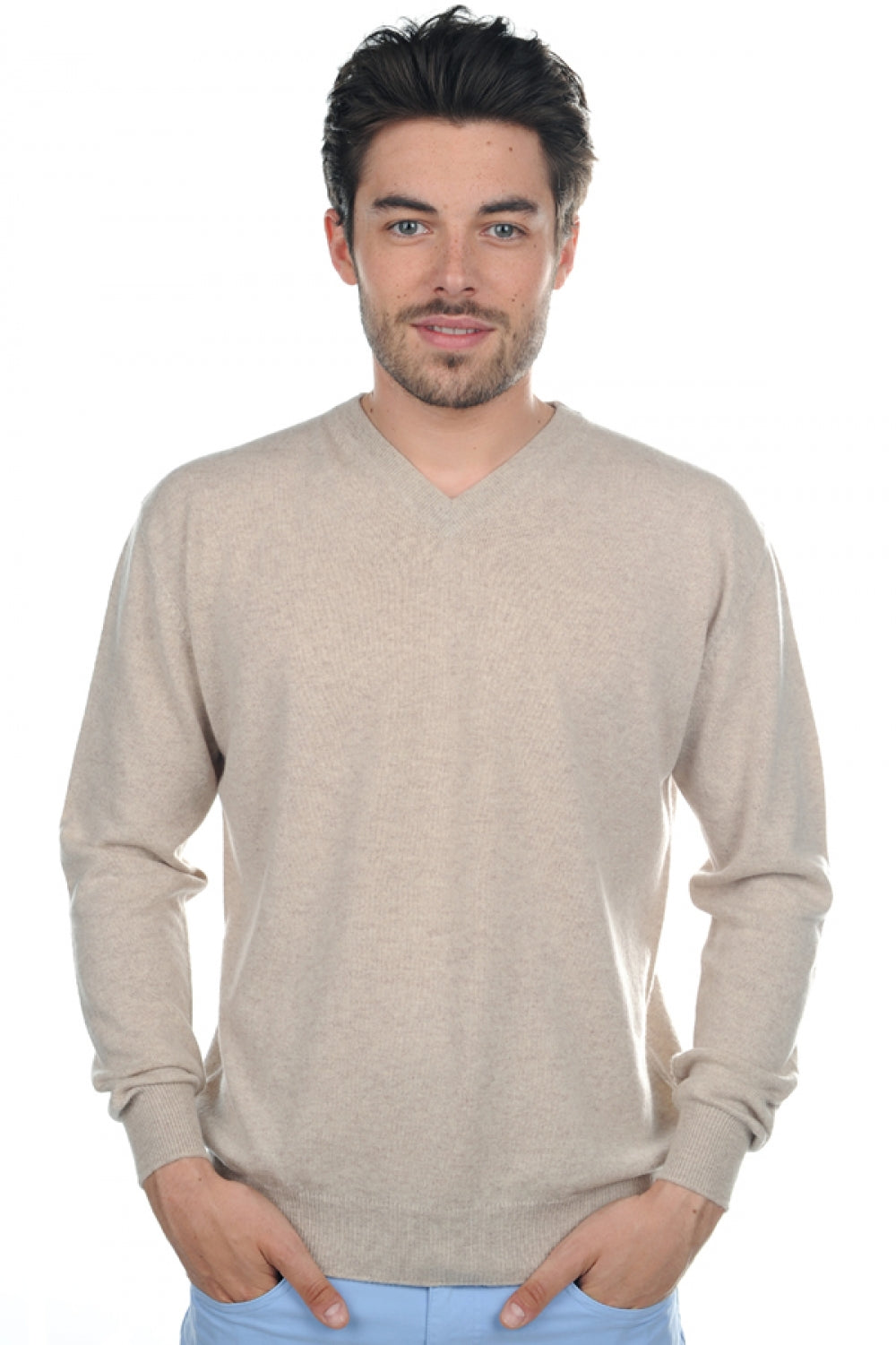 Gaspard en cachemire homme - natural beige - Mahogany