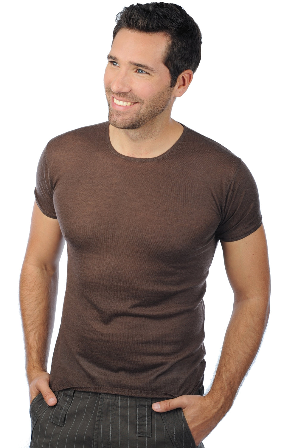 Lilian en duvet de cachemire homme - brownies - Mahogany