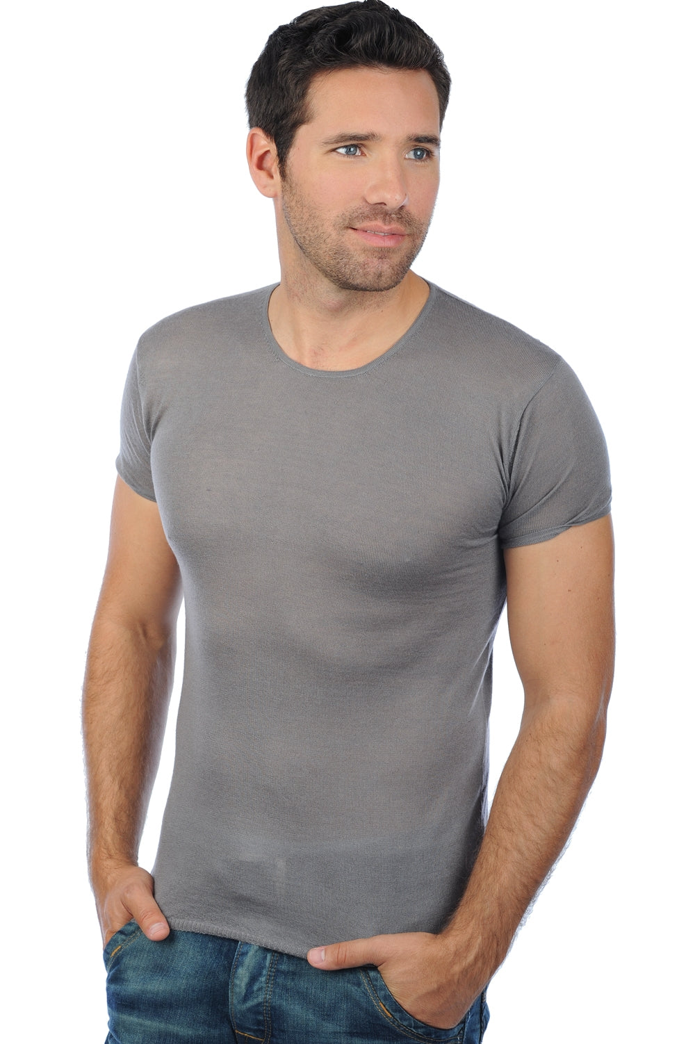Lilian en duvet de cachemire homme - gris moyen - Mahogany