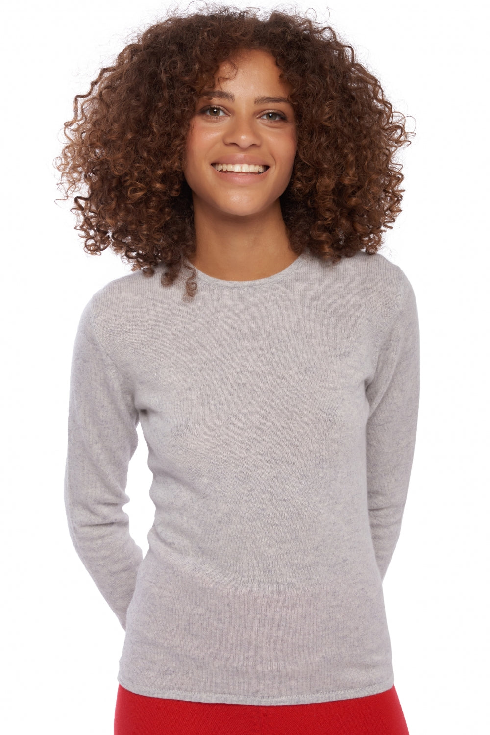 Line en cachemire femme - flanelle chiné - Mahogany