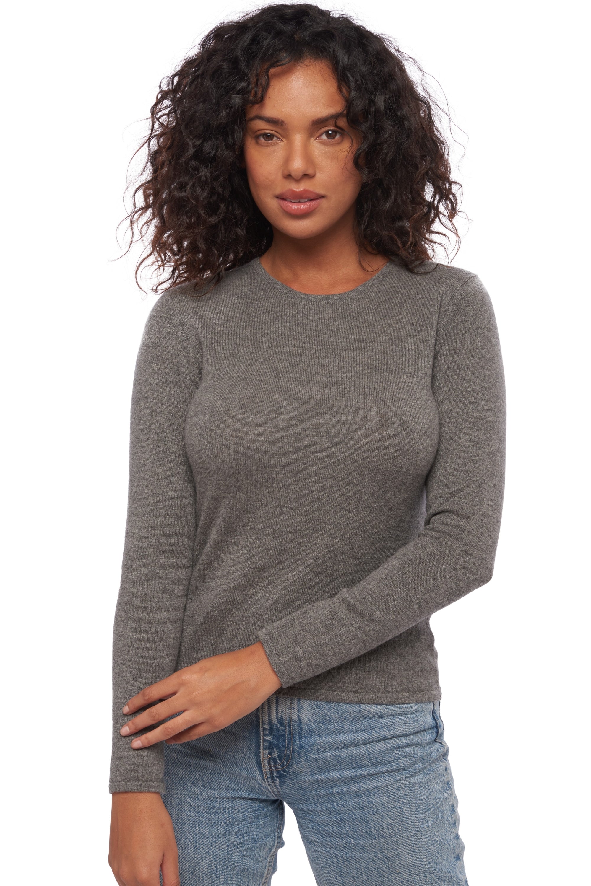 Line en cachemire femme - marmotte chiné - Mahogany