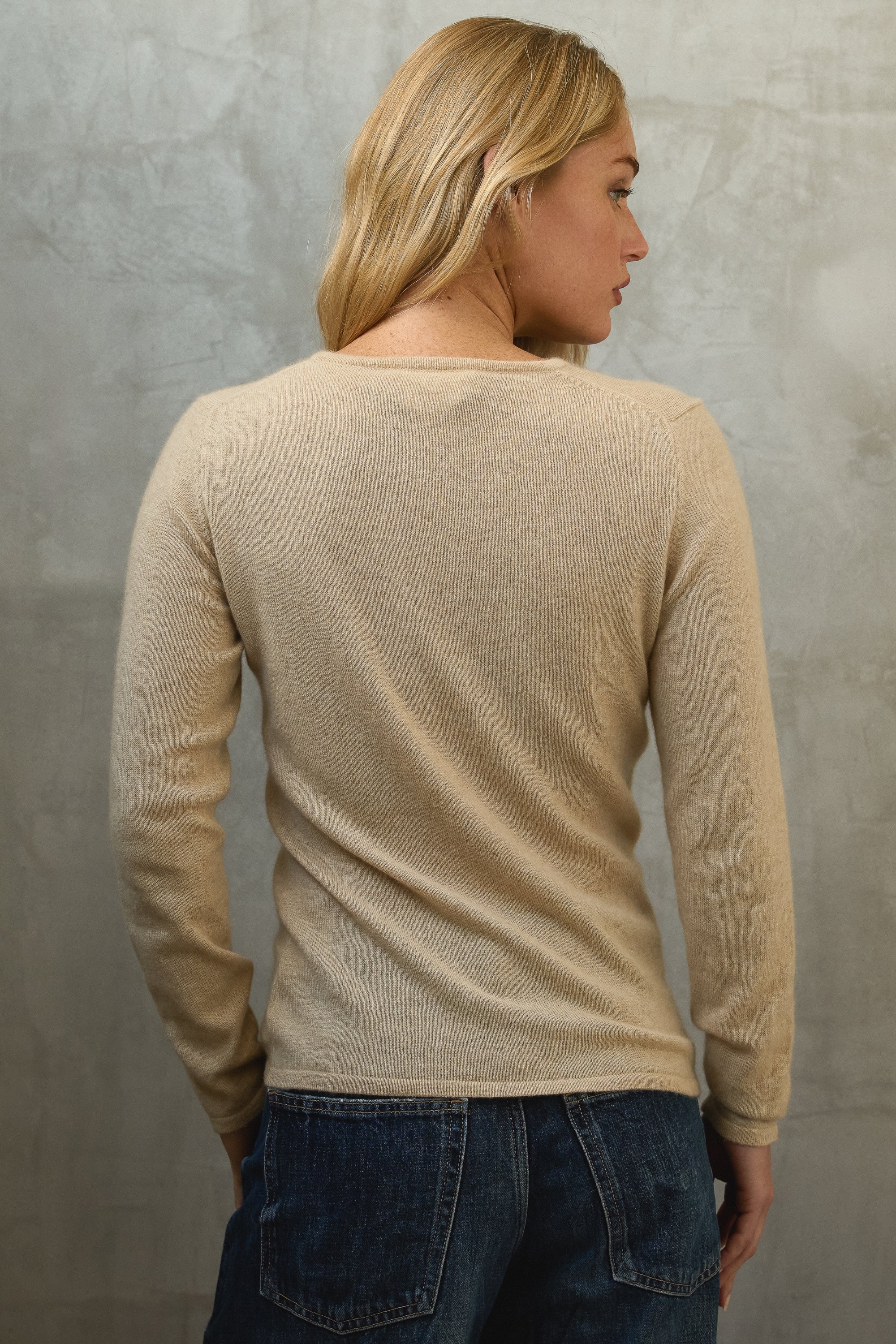 Line en cachemire femme - Vue 4 - natural beige - Mahogany