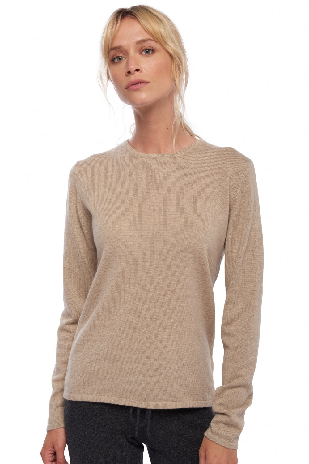 Line en cachemire femme - natural stone - Mahogany