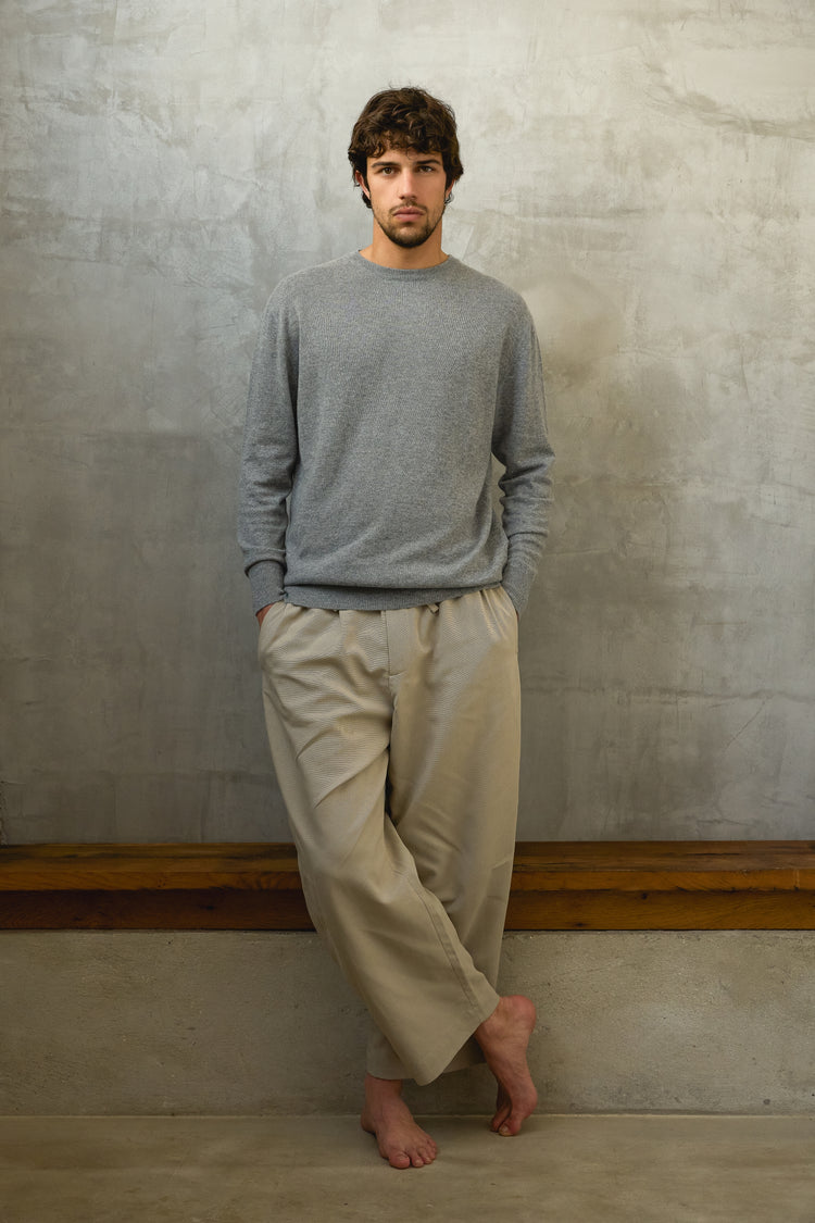 Nestor en cachemire homme - Vue 1 - gris chiné - Mahogany