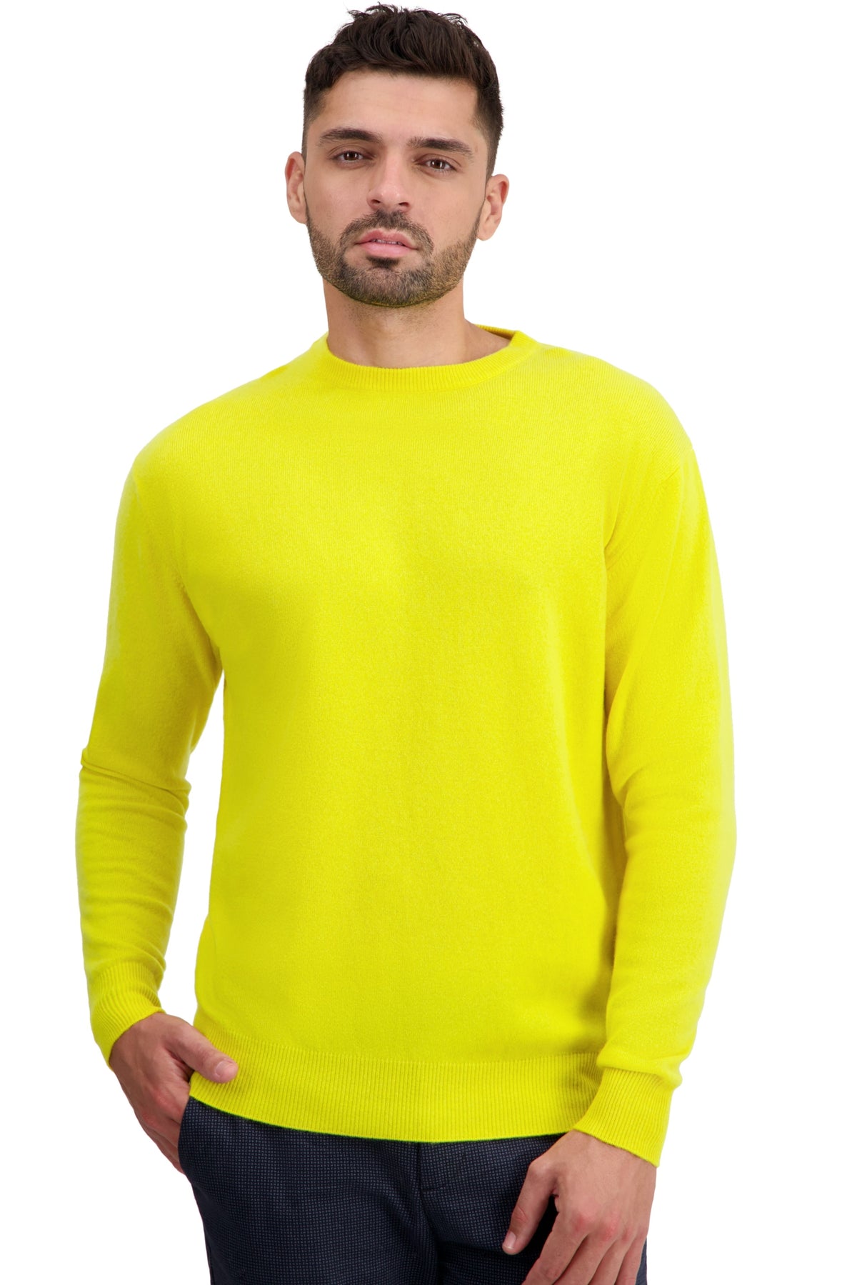 Nestor en cachemire homme - jaune citric - Mahogany