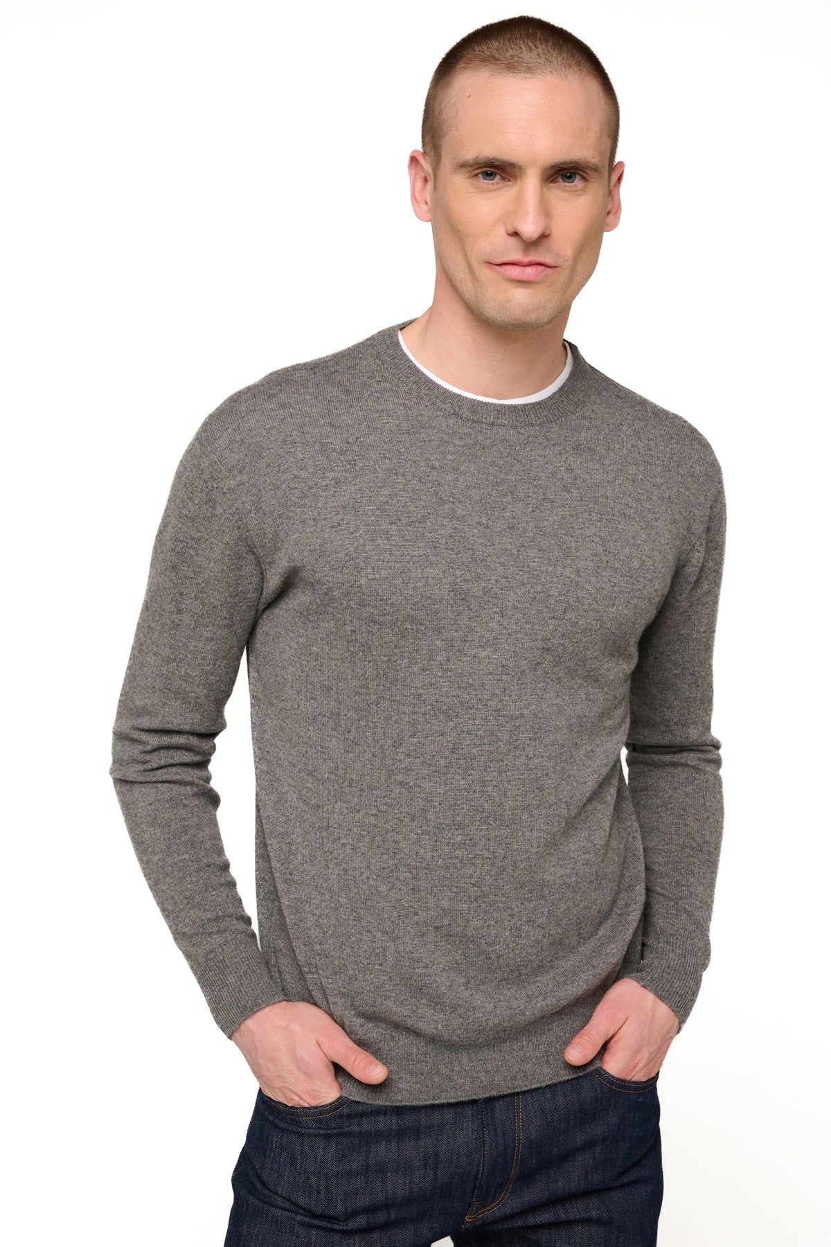 Nestor en cachemire homme - marmotte chiné - Mahogany