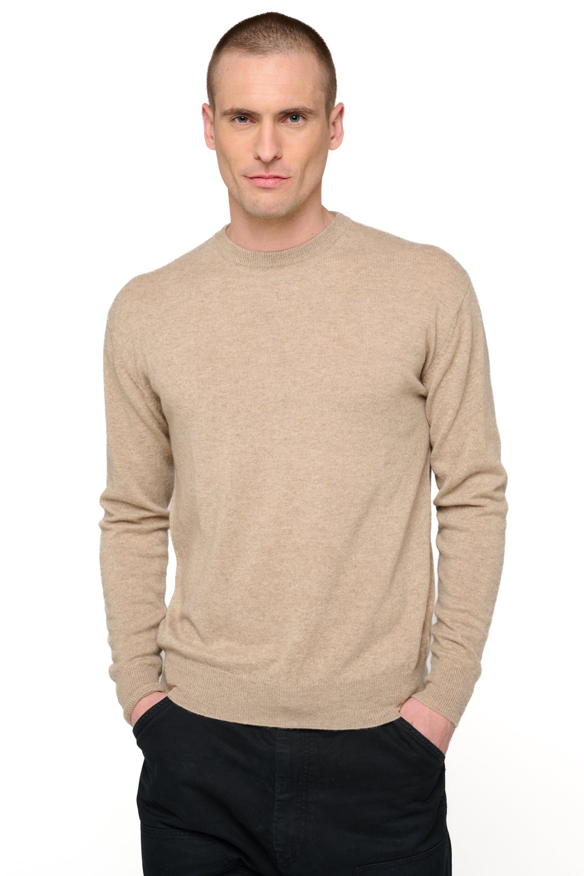 Nestor en cachemire homme - natural stone - Mahogany