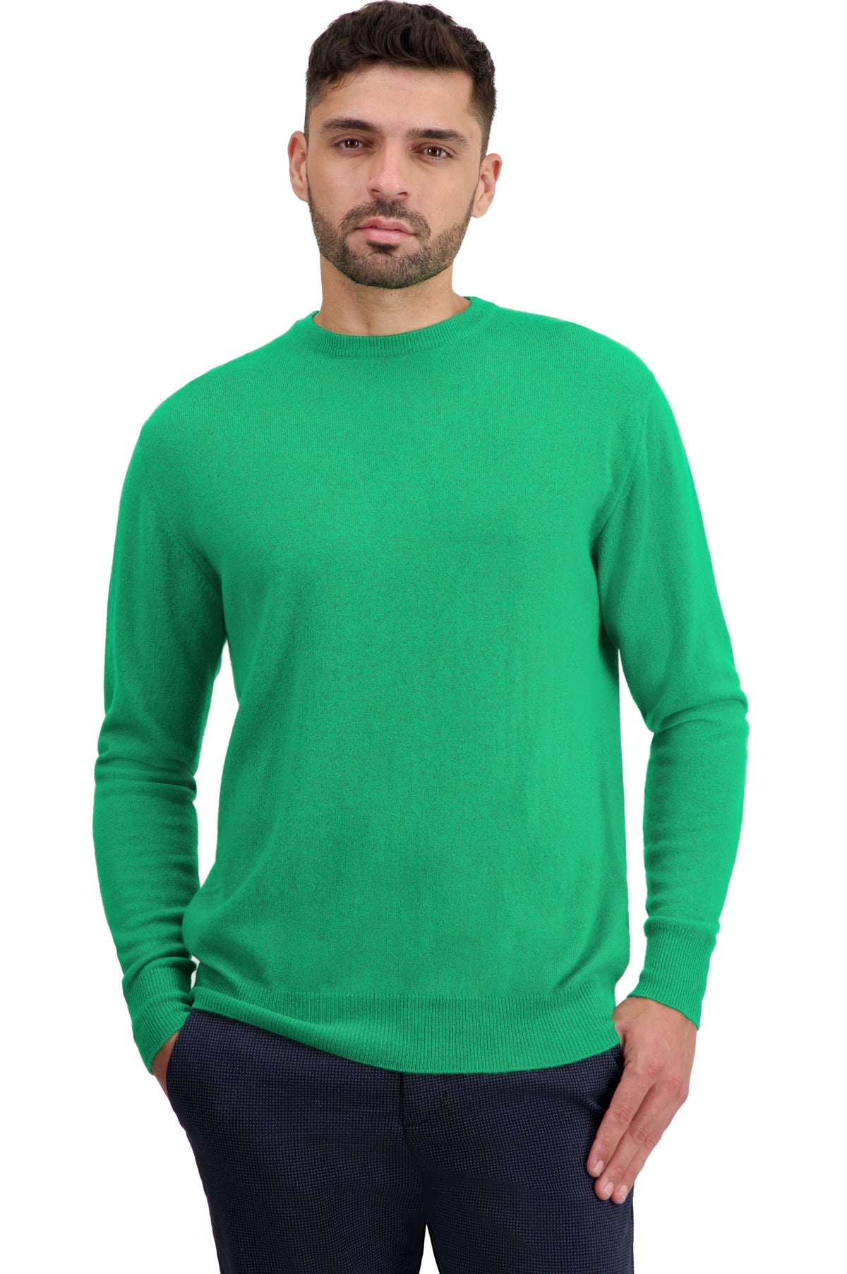 Nestor en cachemire homme - new green - Mahogany
