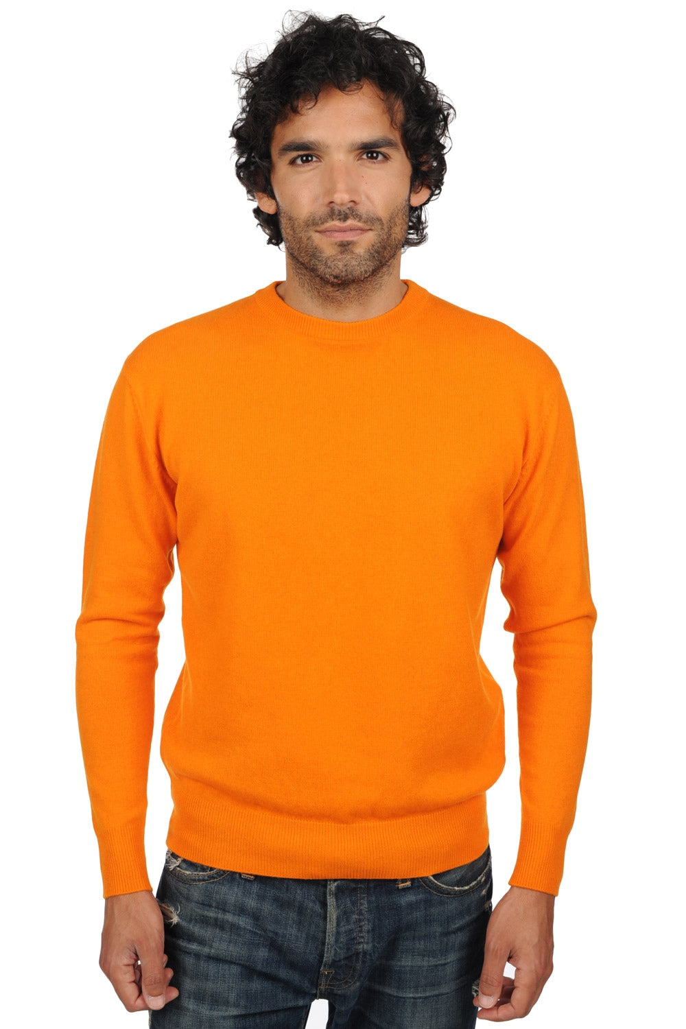 Nestor en cachemire homme - orange - Mahogany