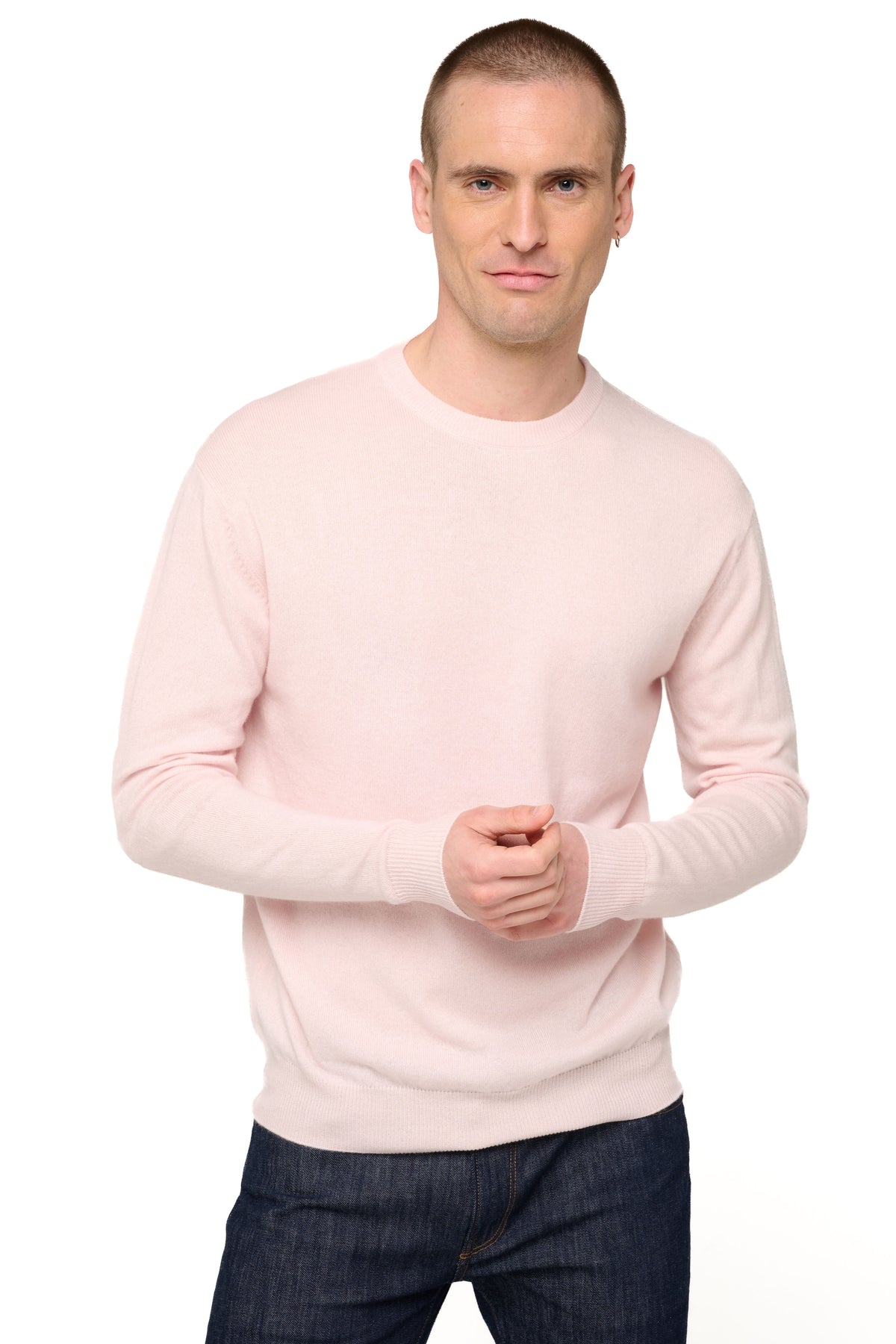 Nestor en cachemire homme - rose pâle - Mahogany