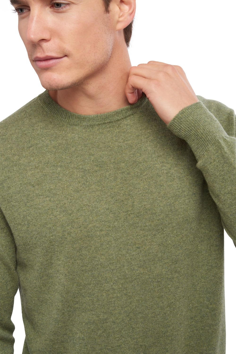 Nestor en cachemire homme - vert chiné - Mahogany