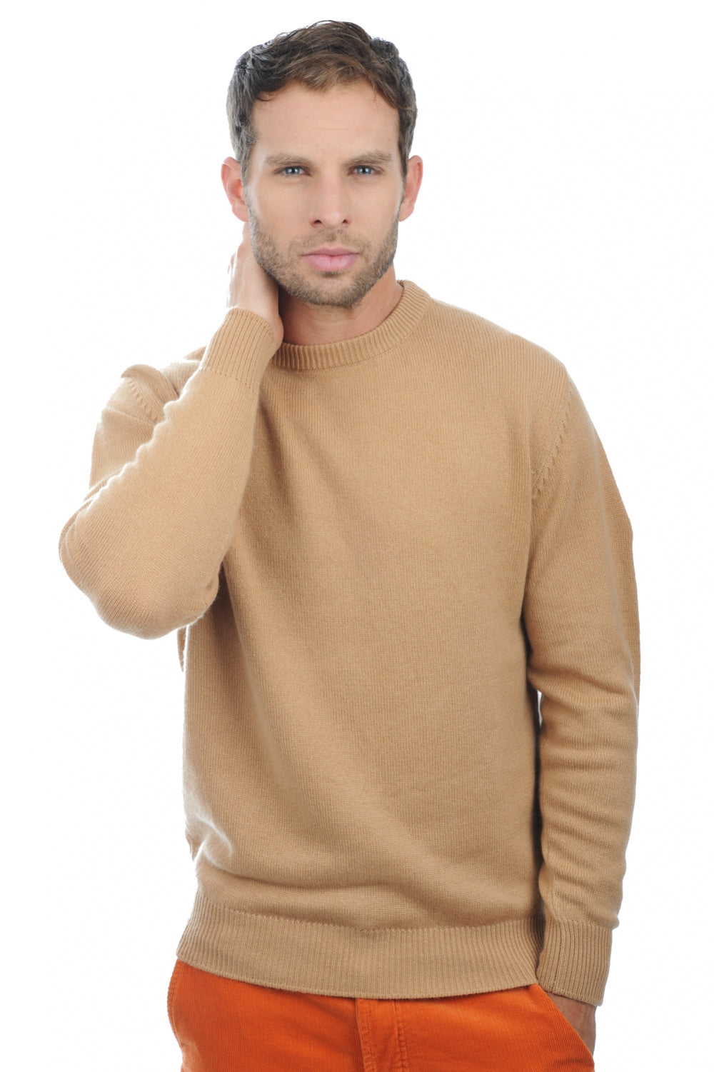 Nestor 4F en cachemire homme - camel - Mahogany