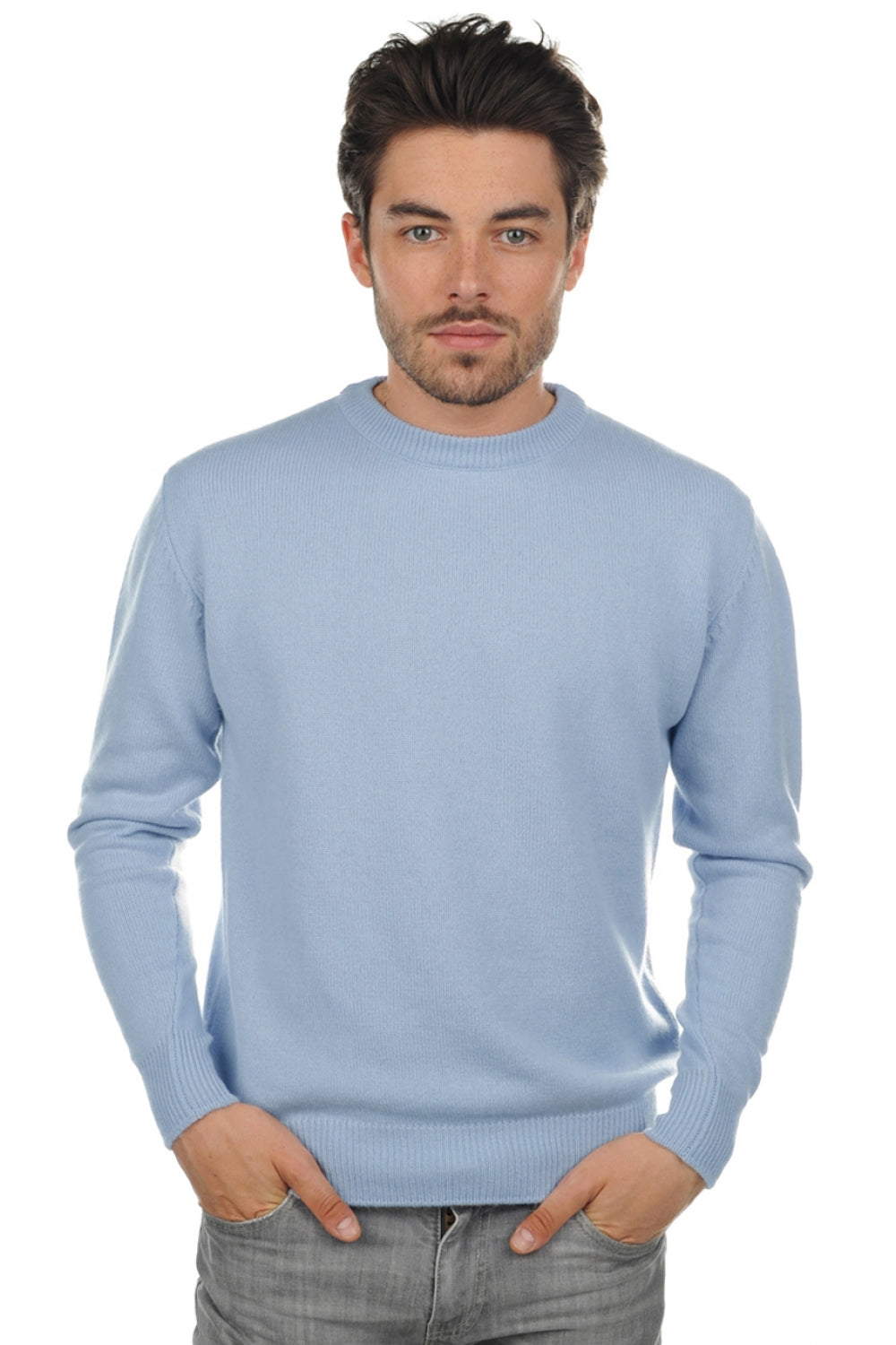 Nestor 4F en cachemire homme - ciel - Mahogany