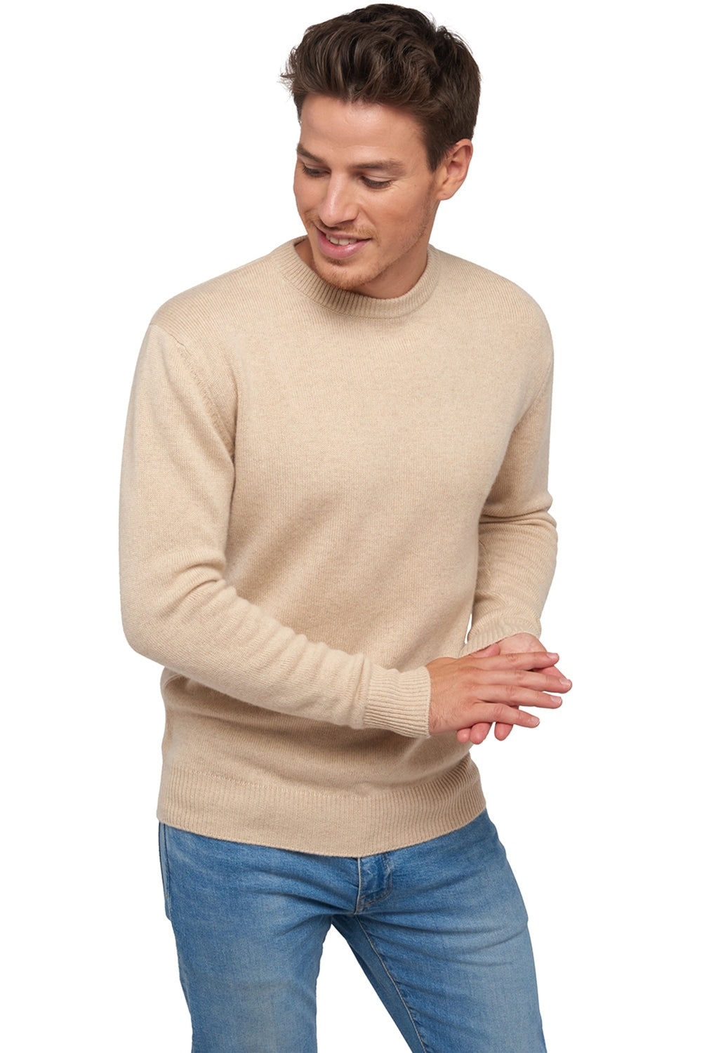 Nestor 4F en cachemire homme - natural beige - Mahogany