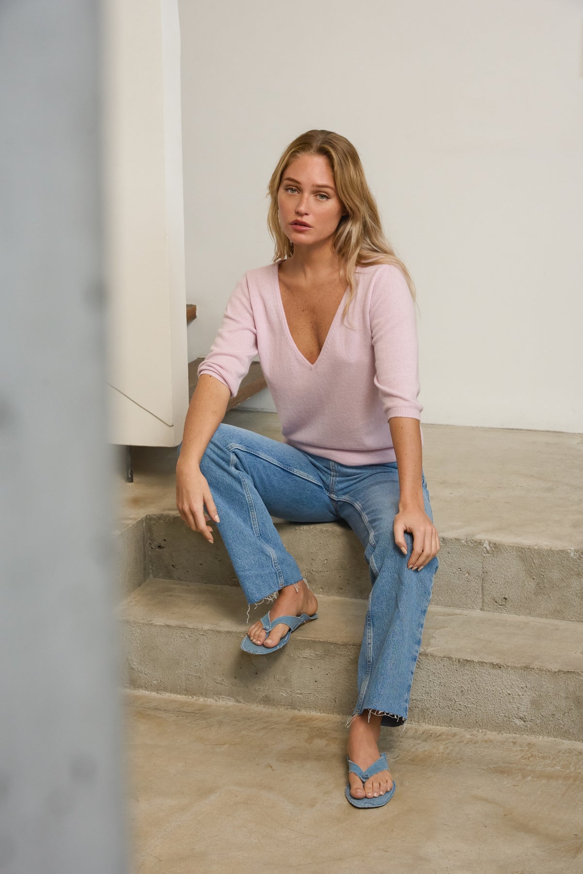 Odessa en cachemire femme - Vue 1 - pale purple - Mahogany
