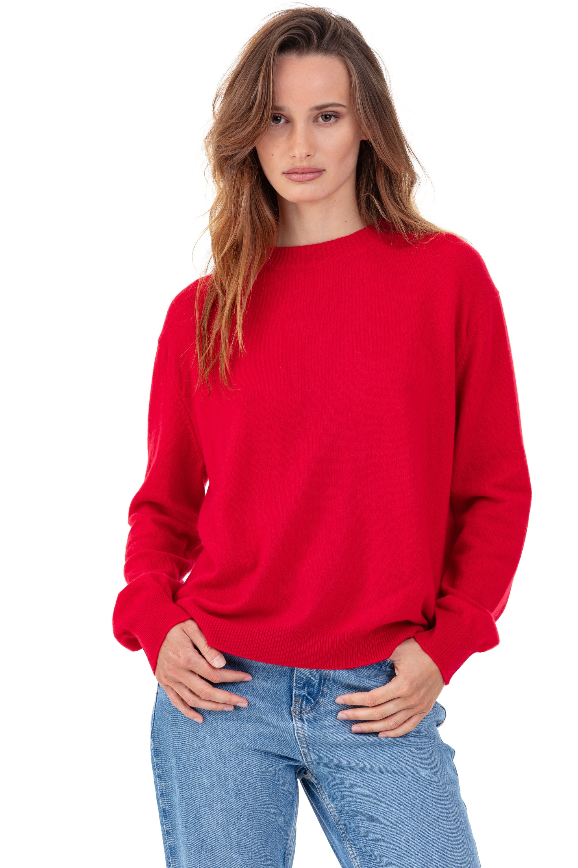 Philippine en cachemire femme - rouge velours - Mahogany