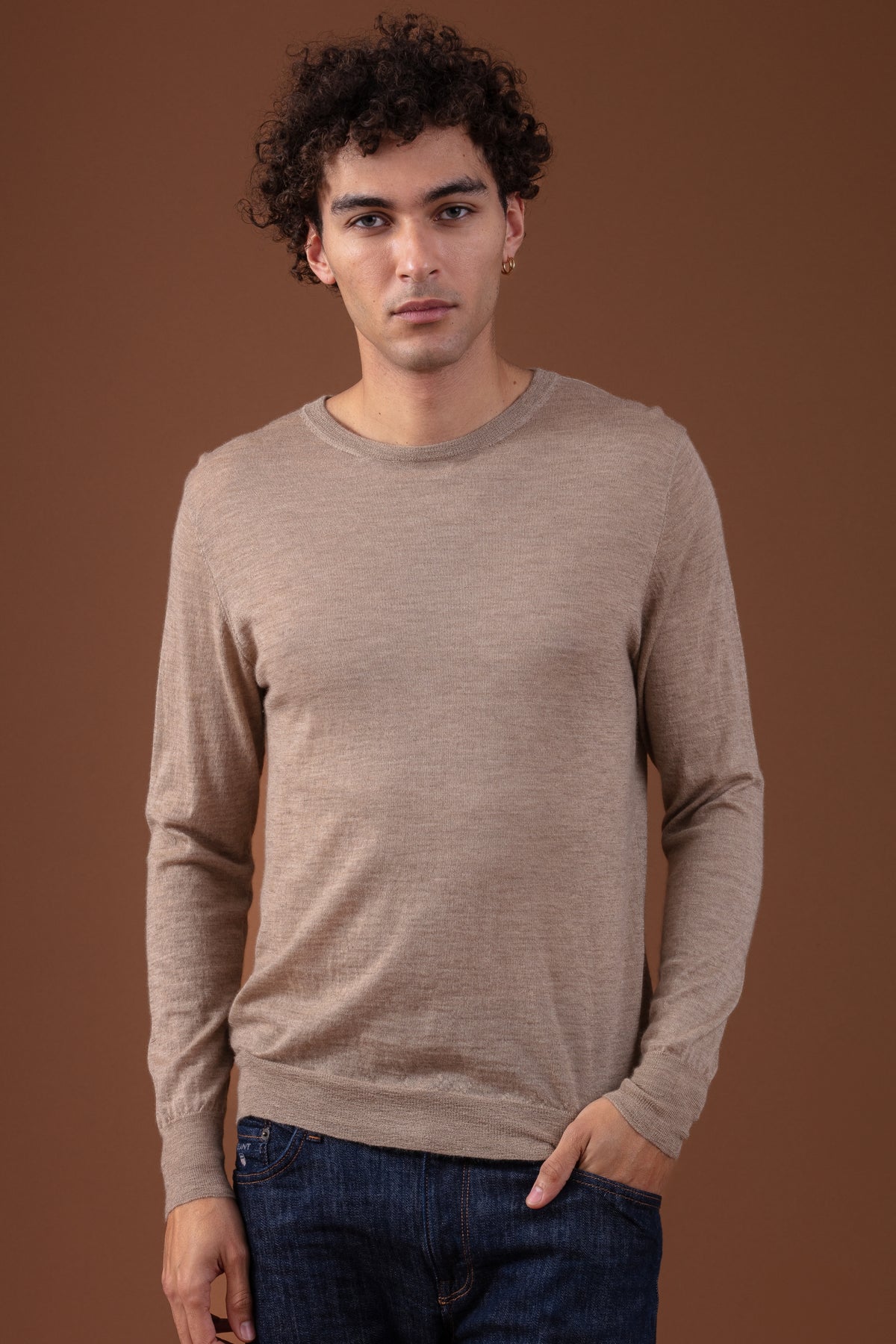 Pier en duvet de cachemire homme - vison - Mahogany