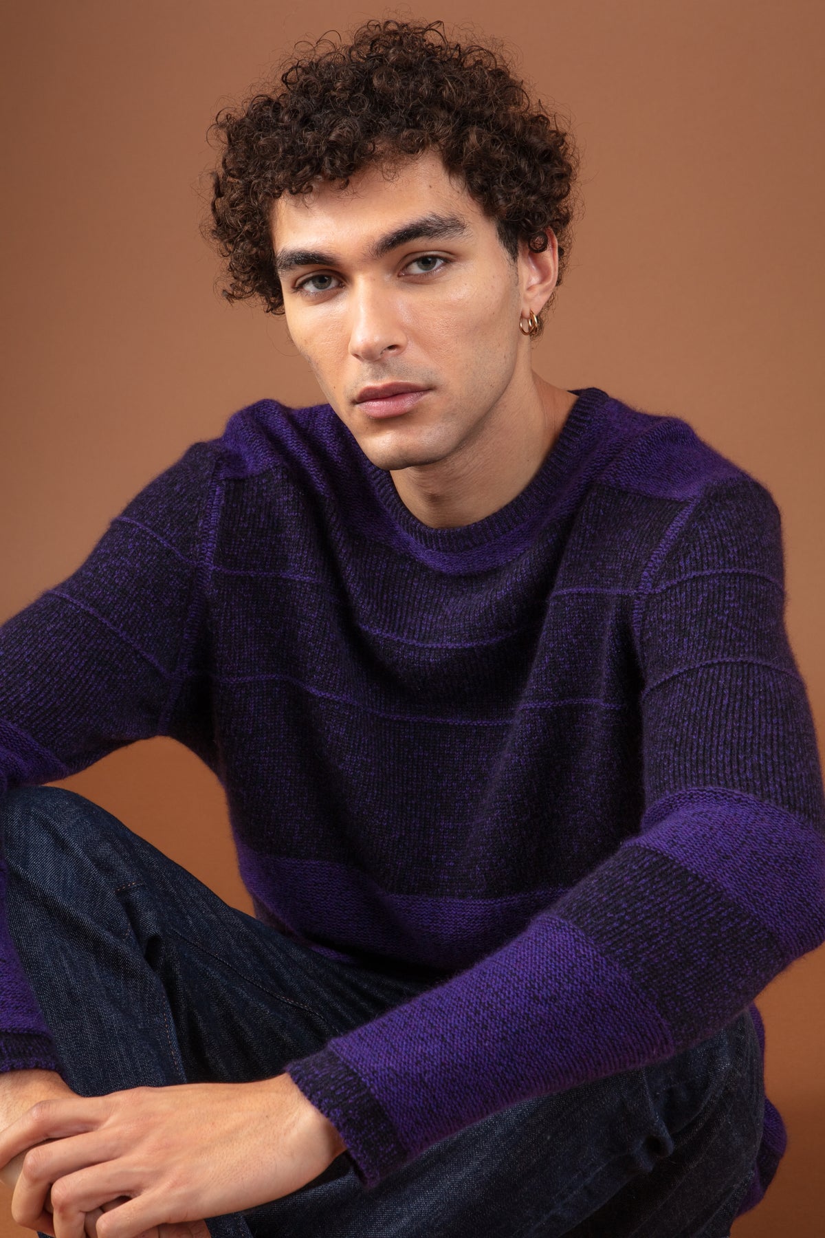 Racine en cachemire homme - noir / majesty - Mahogany