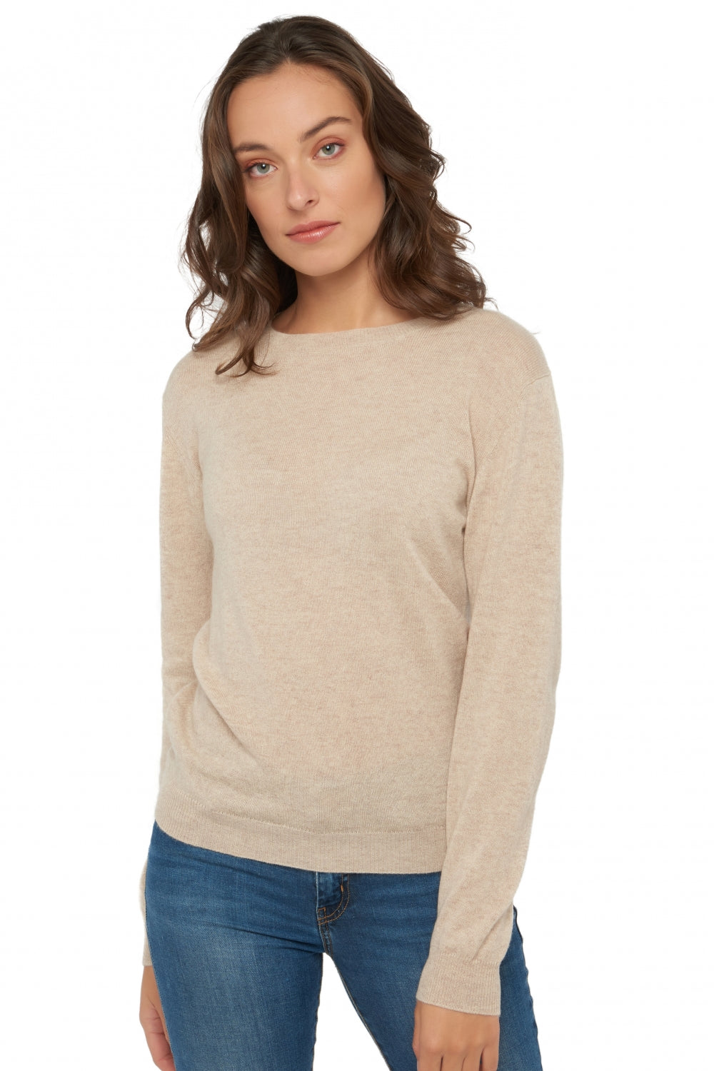 Raison en cachemire femme - beige intemporel - Mahogany