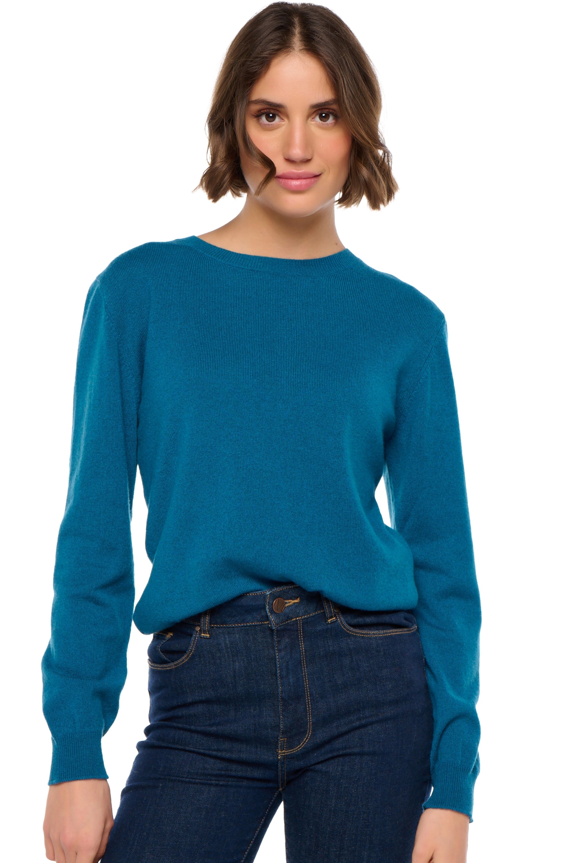 Raison en cachemire femme - bleu canard - Mahogany