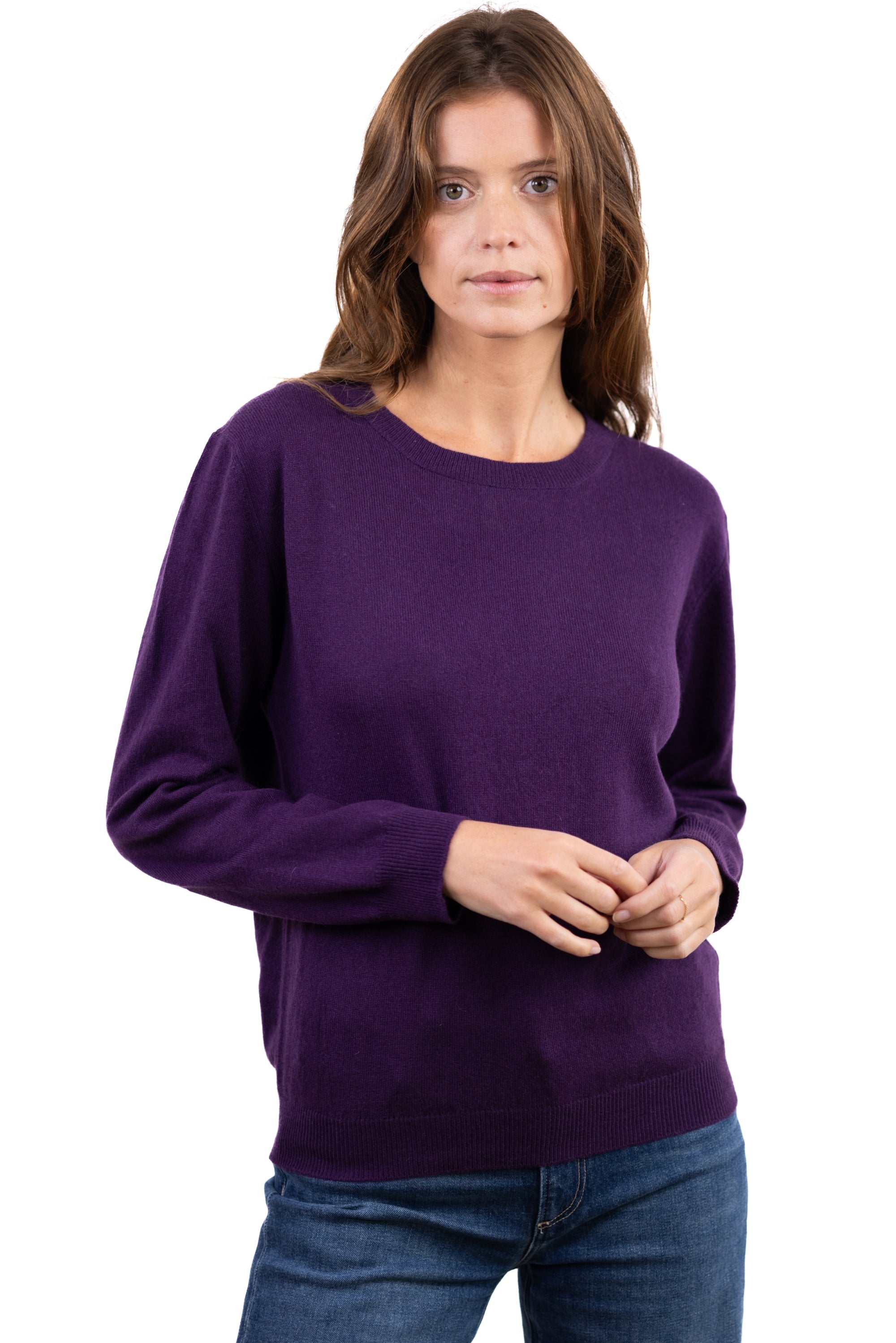 Raison en cachemire femme - prune - Mahogany