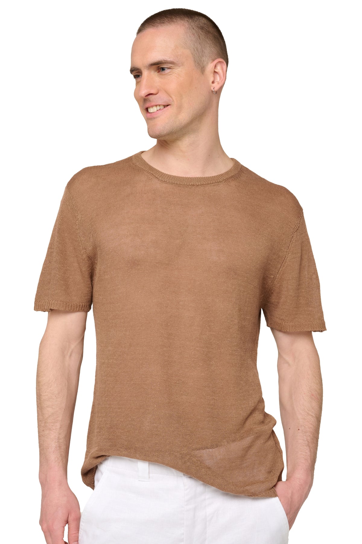 Rayan en lin homme - nutmeg - Mahogany