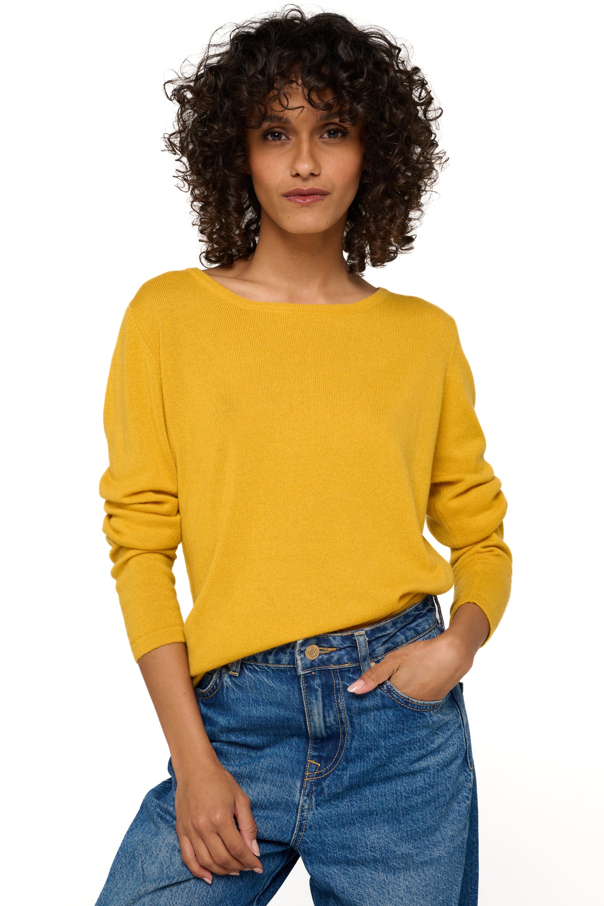 Solange en cachemire femme - moutarde - Mahogany