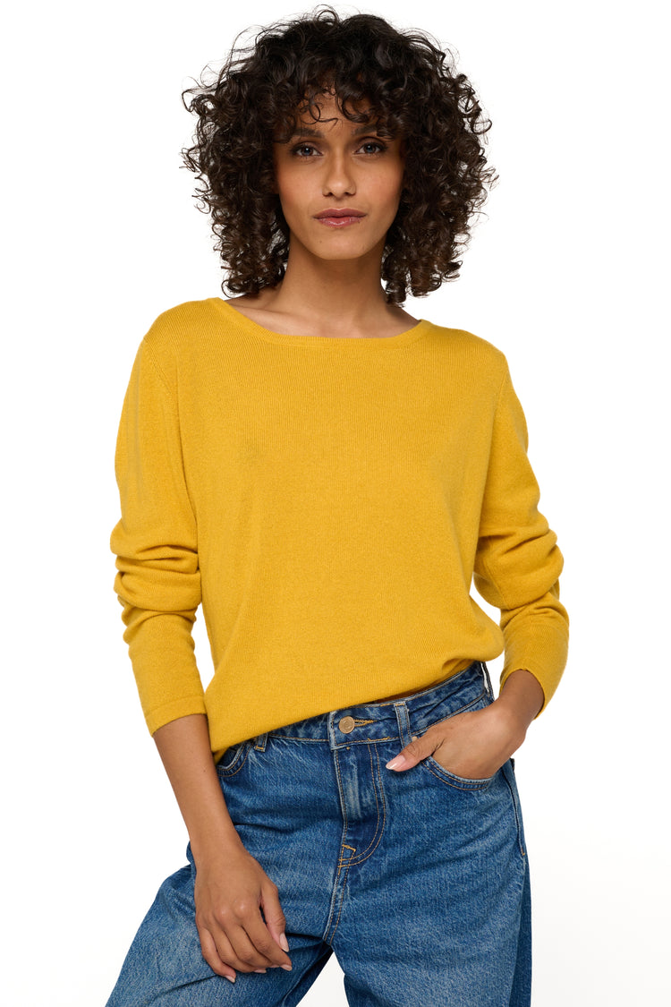 Solange en cachemire femme - moutarde - Mahogany