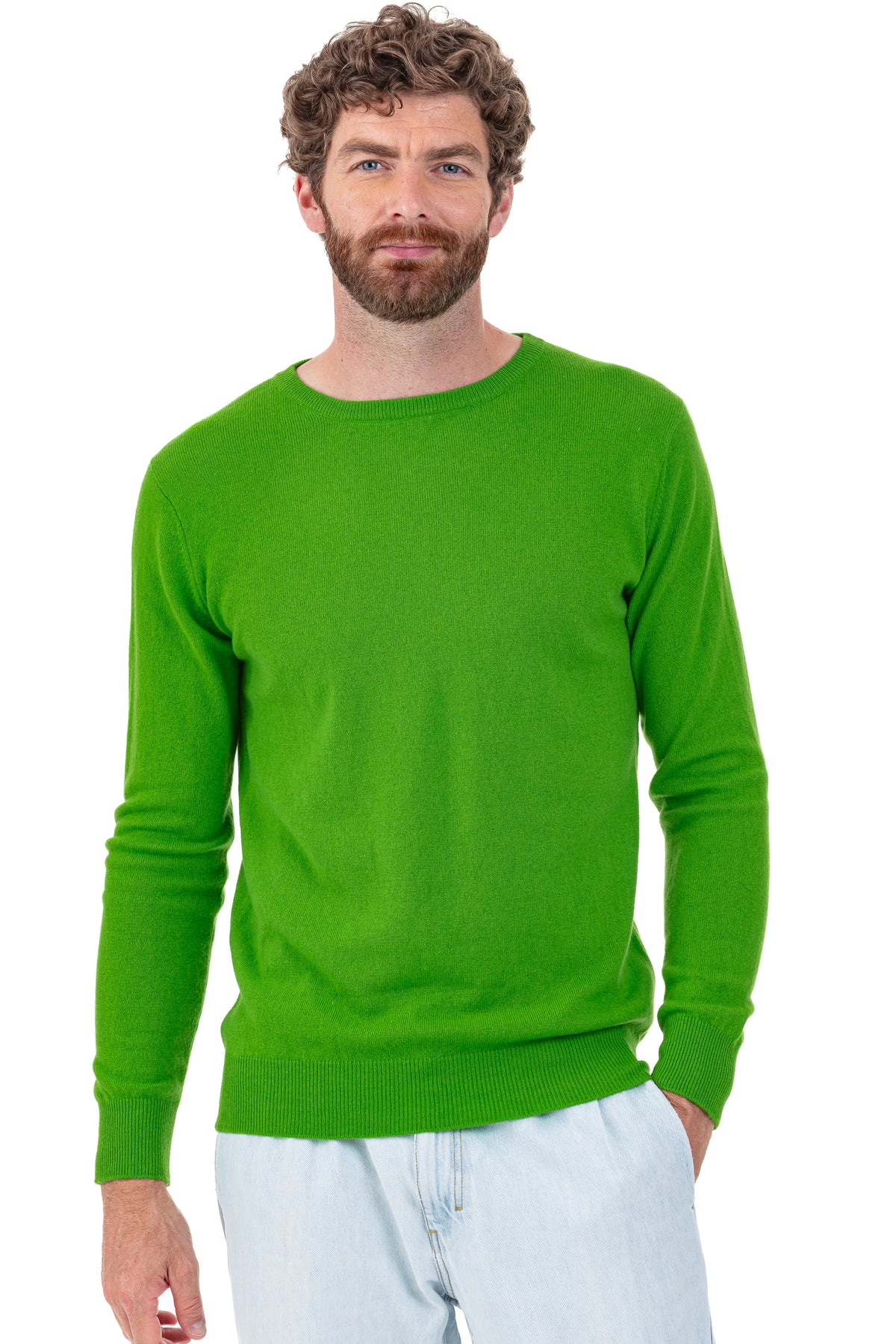 Tao en cachemire homme - flash green - Mahogany