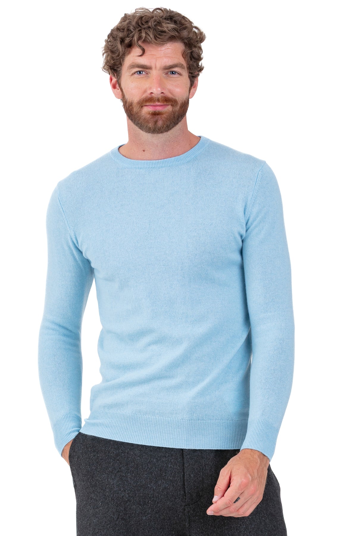 Tao en cachemire homme - powder blue - Mahogany