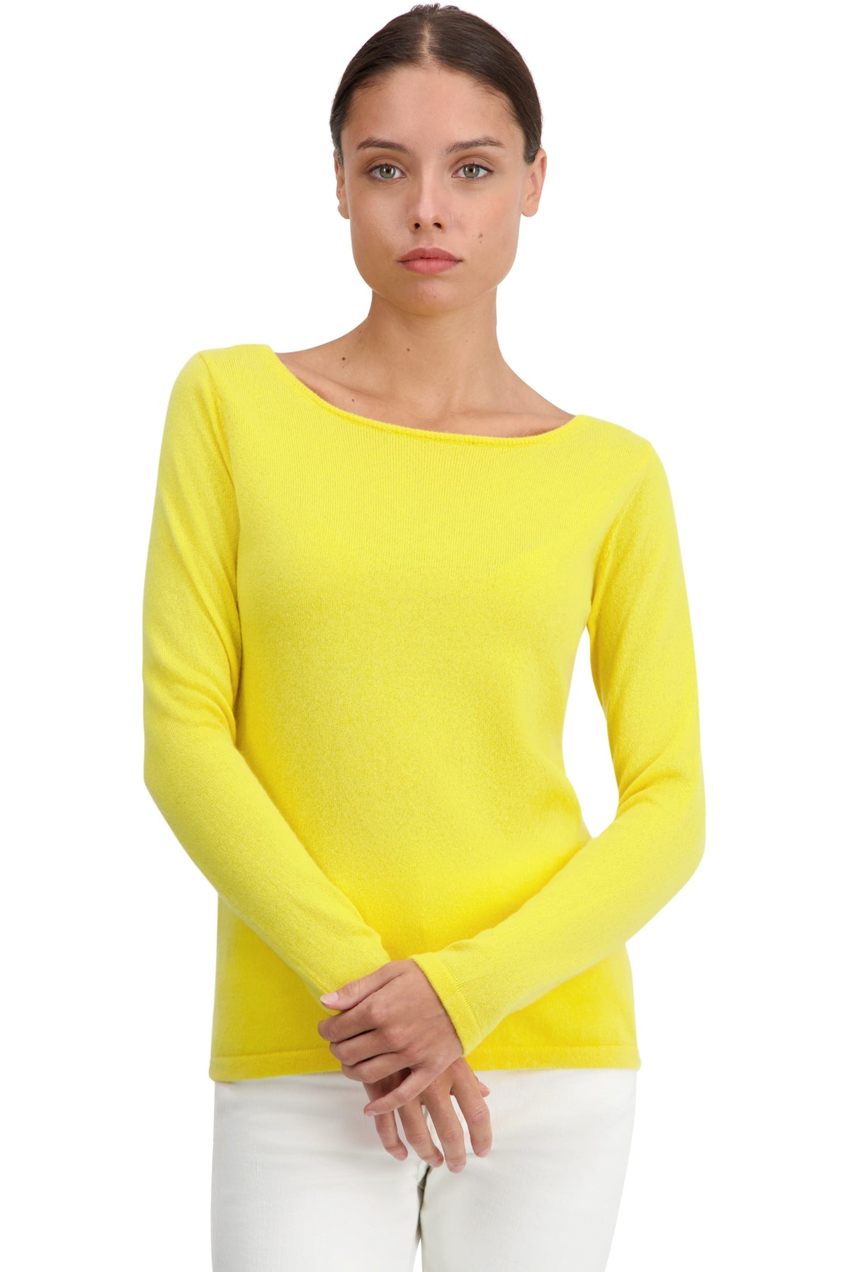 Tennessy en cachemire femme - daffodil - Mahogany