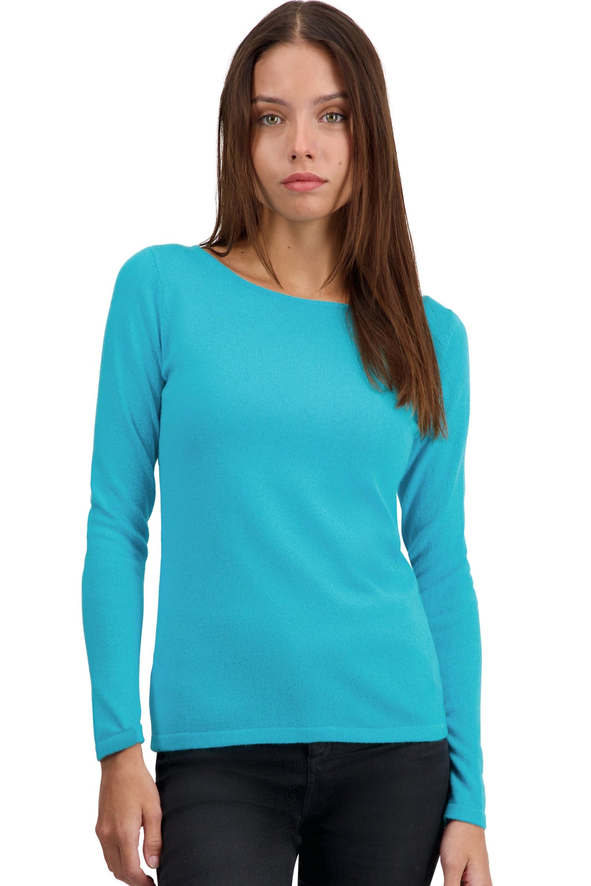 Tennessy en cachemire femme - kingfisher - Mahogany