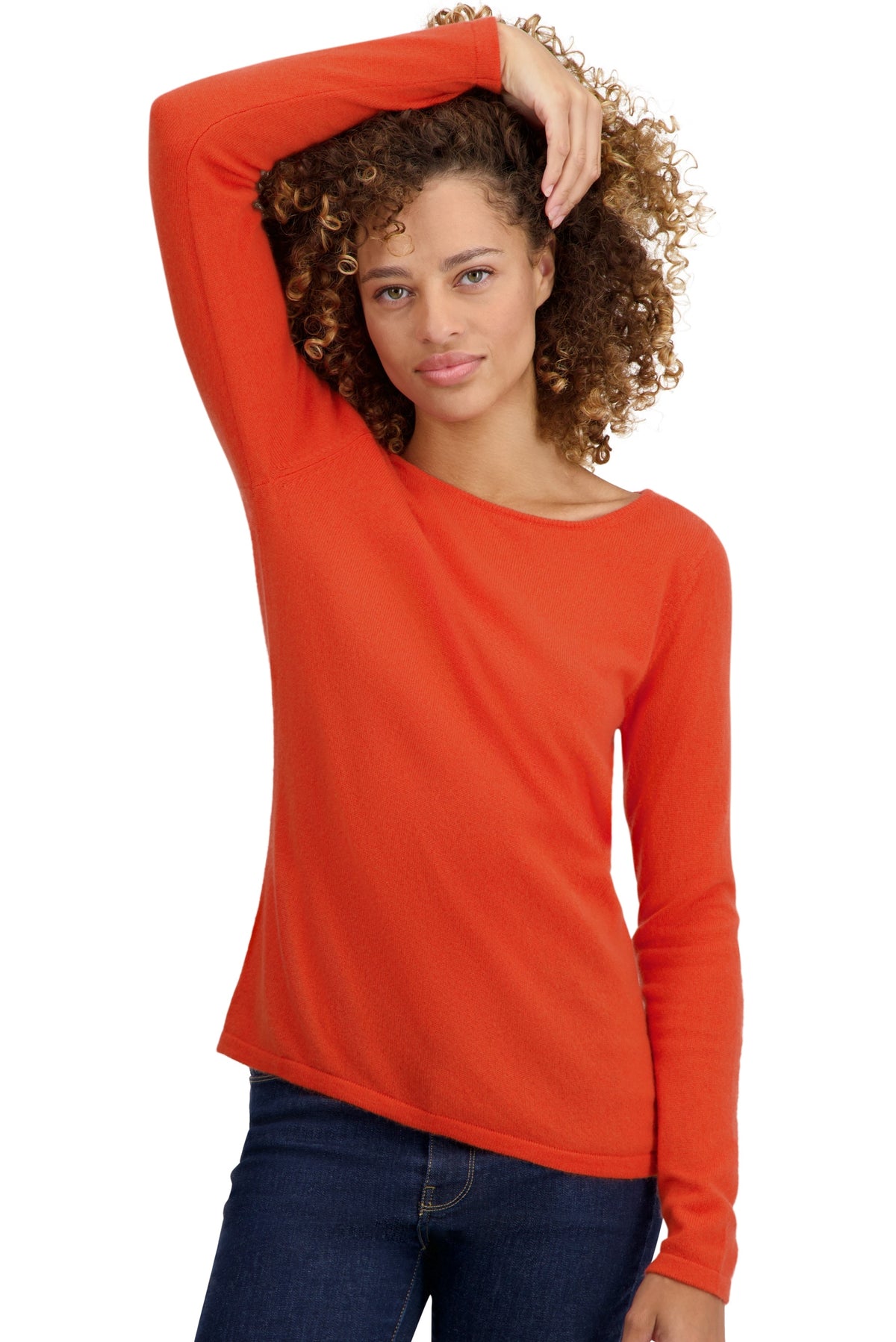 Tennessy en cachemire femme - satsuma - Mahogany