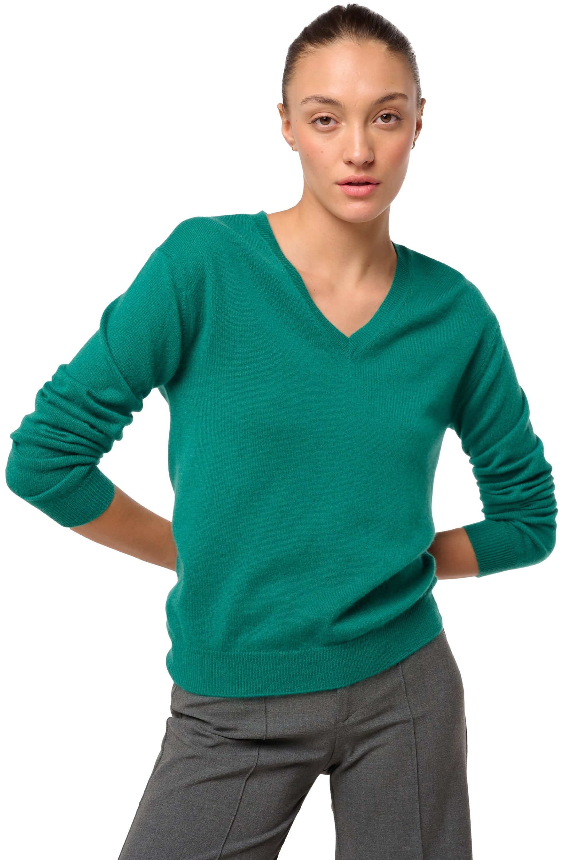 Tessa en cachemire femme - Vue 1 - botanical - Mahogany