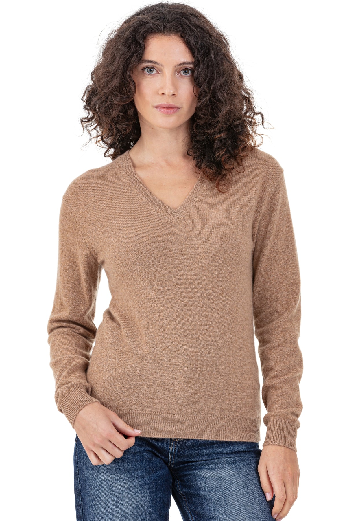 Tessa en cachemire femme - camel - Mahogany