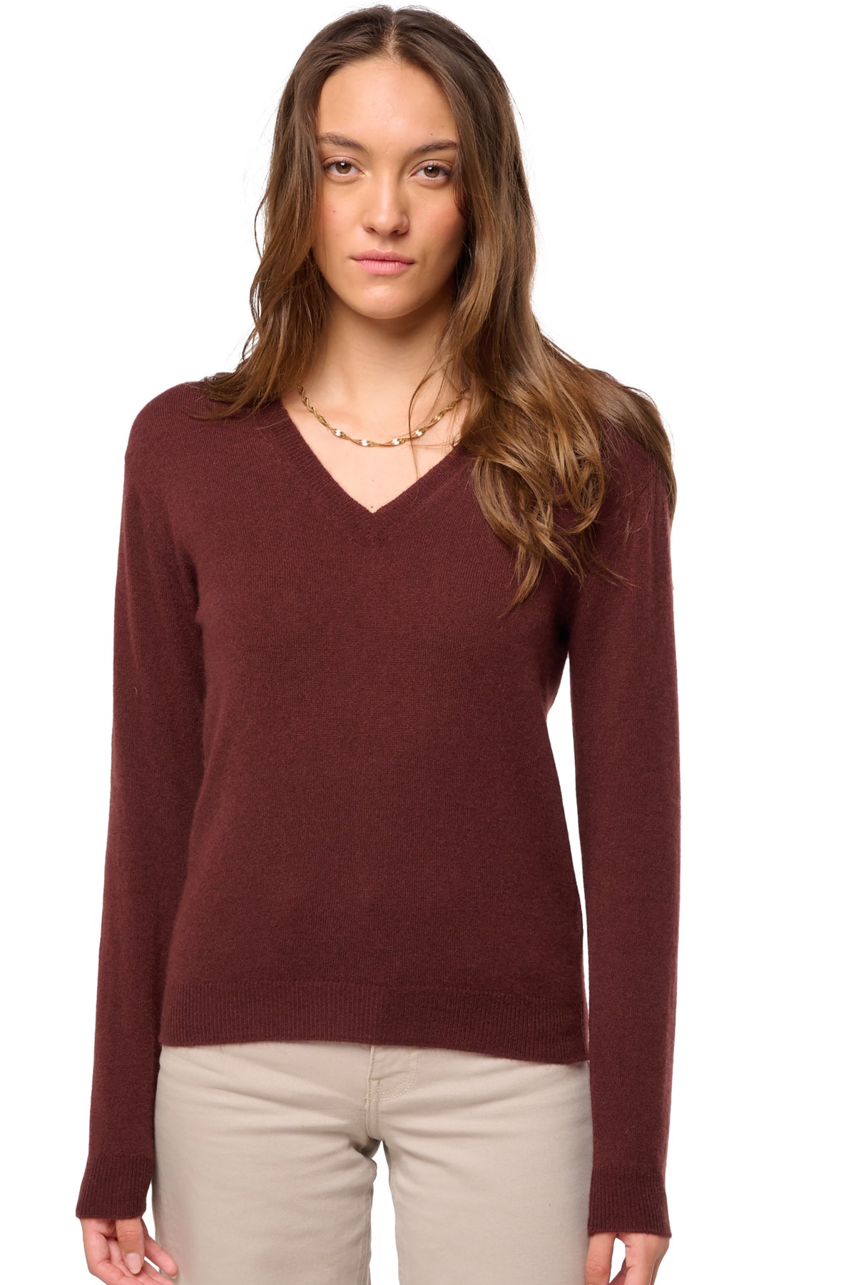 Tessa en cachemire femme - cinnabar - Mahogany