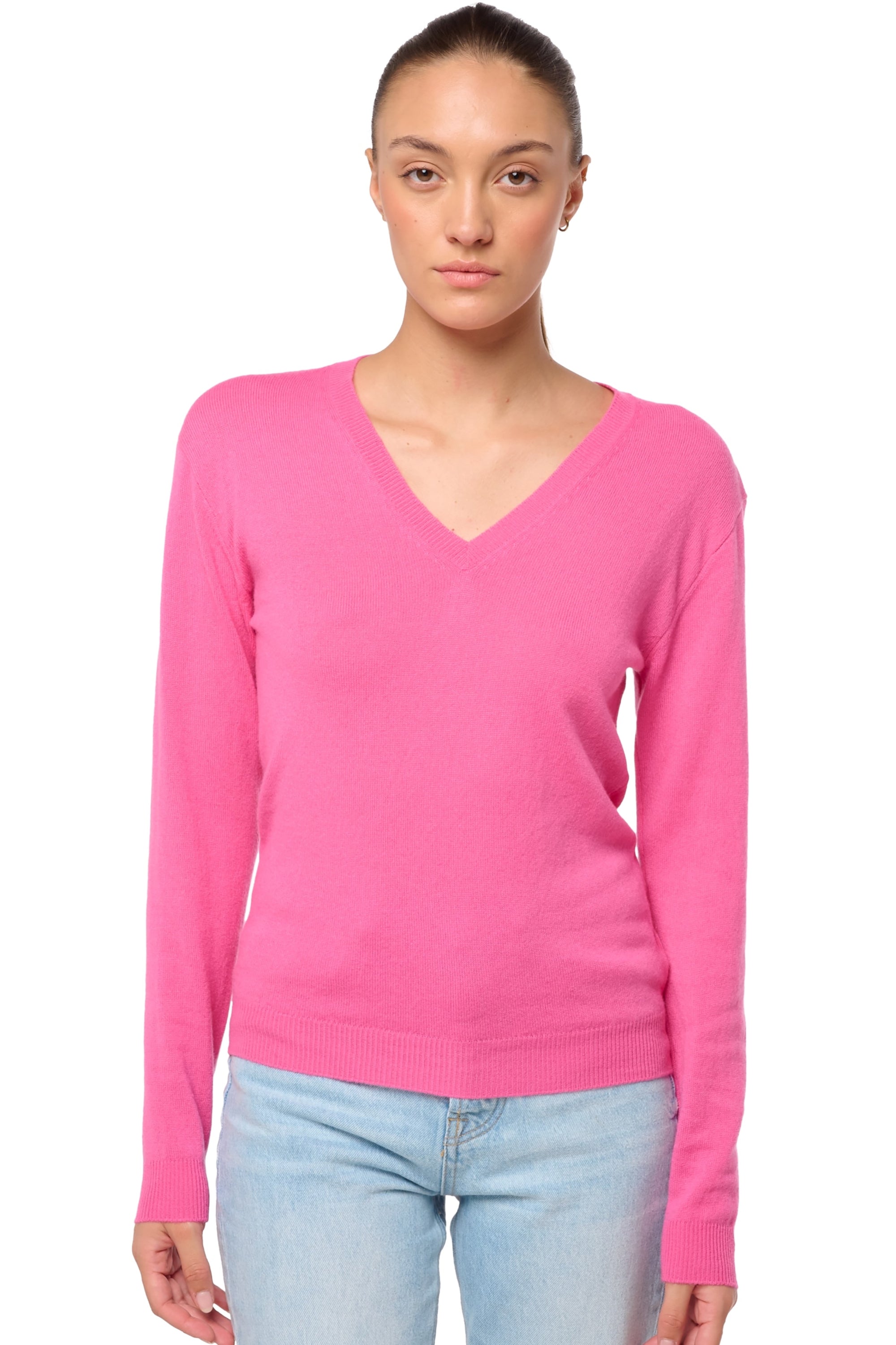 Tessa en cachemire femme - flashy rose - Mahogany