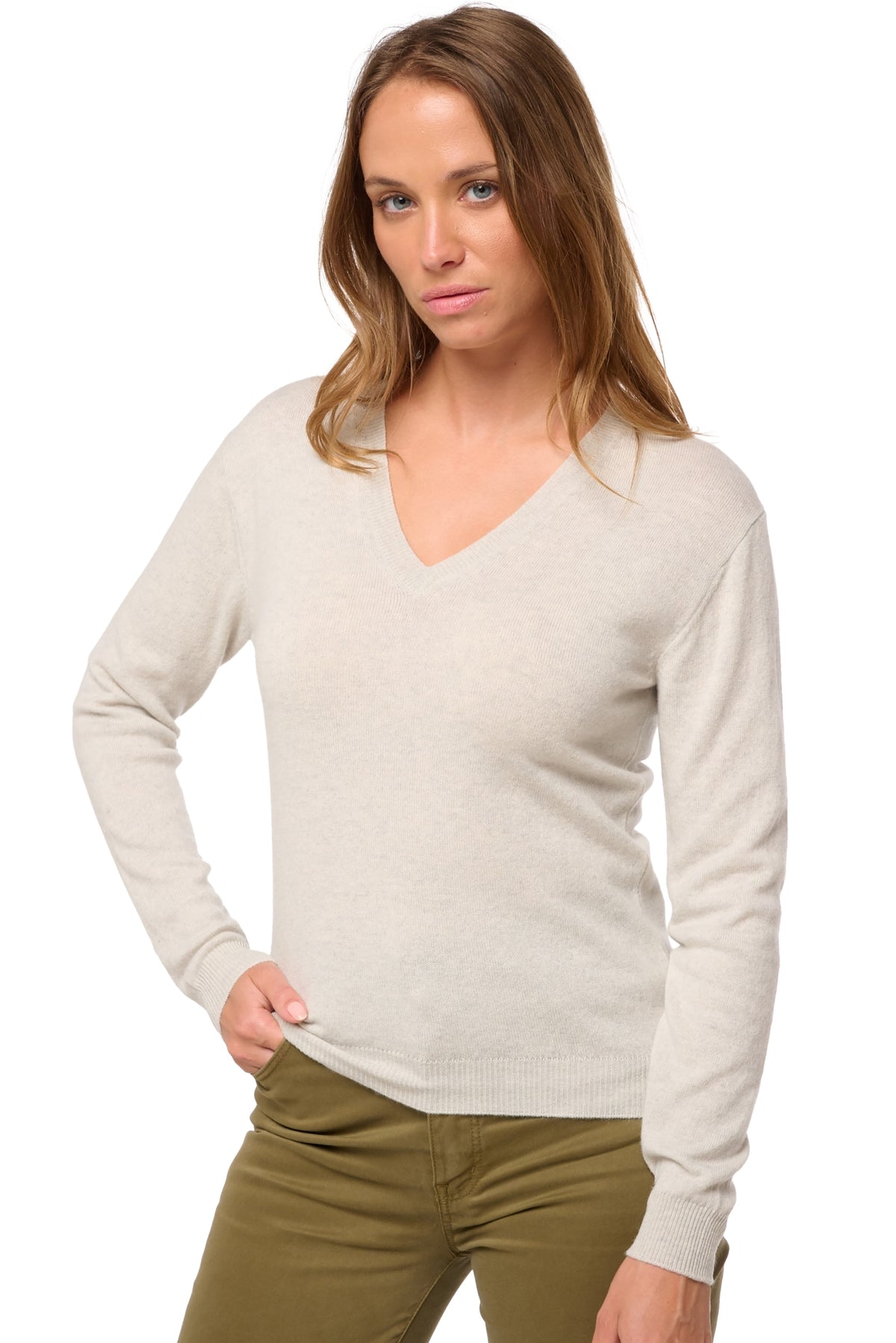 Tessa en cachemire femme - fluo white - Mahogany