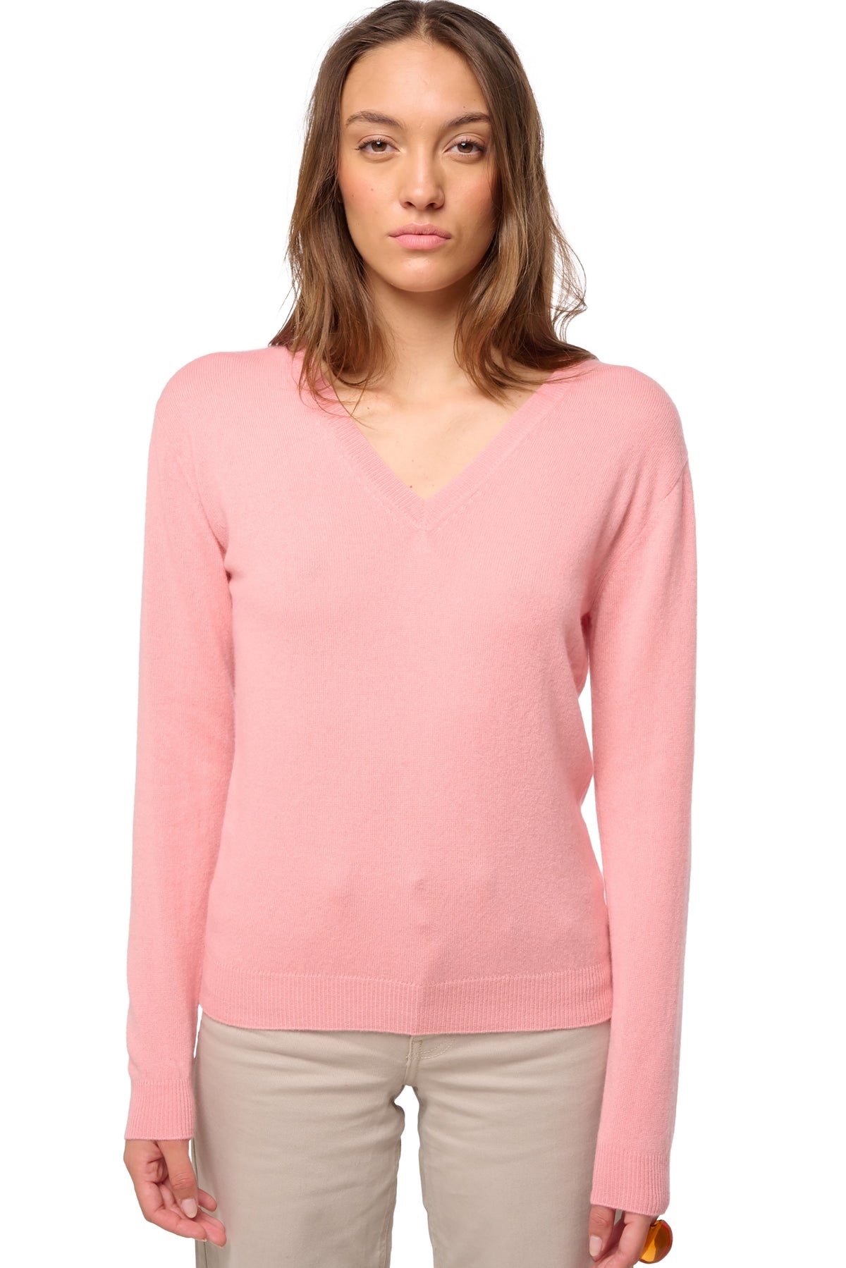 Tessa en cachemire femme - tea rose - Mahogany