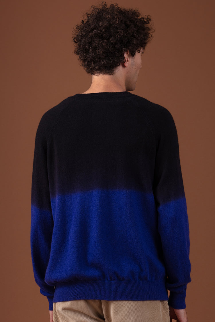 Ticino en cachemire homme - Vue 1 - noir / ultra marine - Mahogany