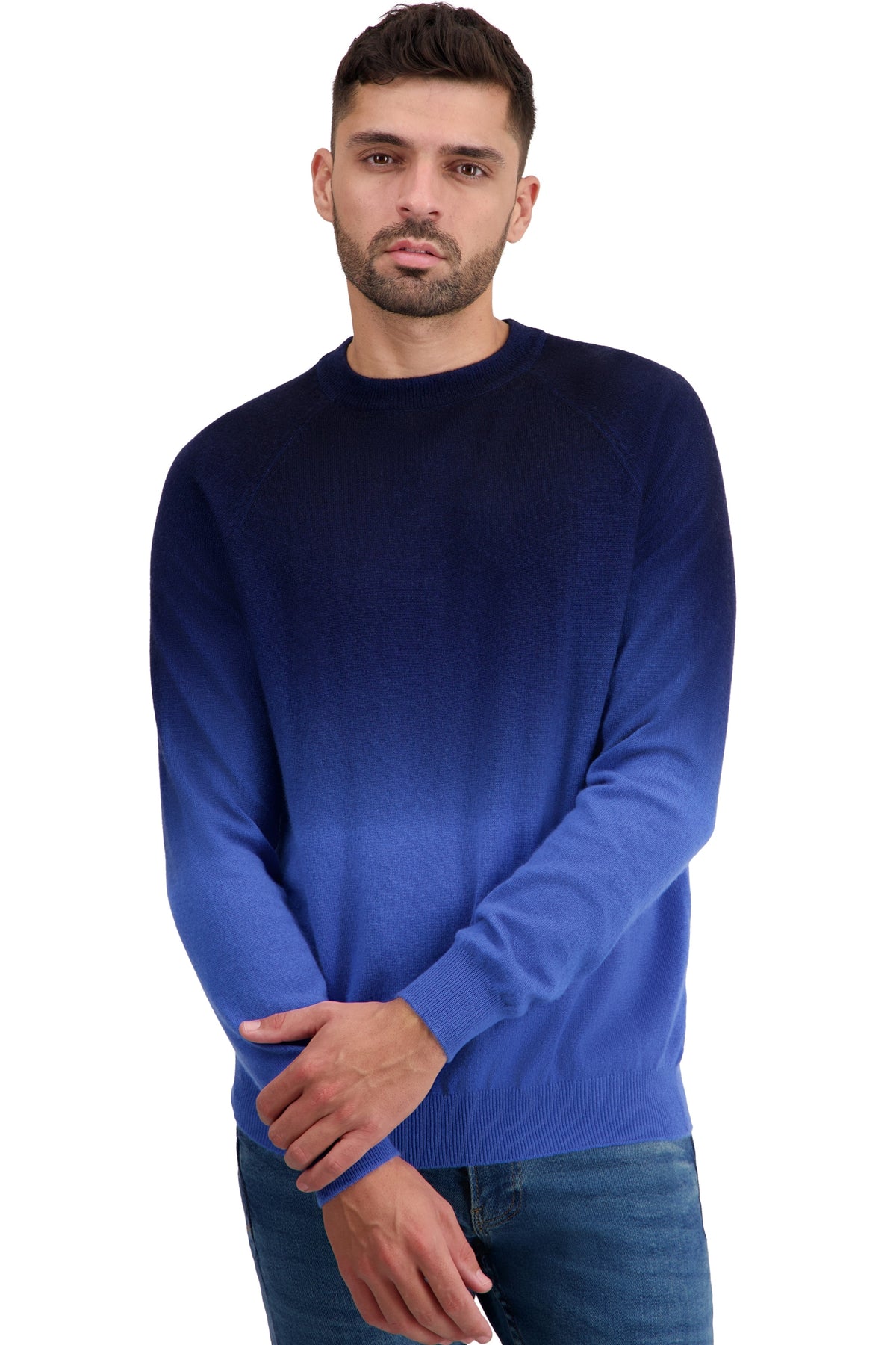 Ticino en cachemire homme - tetbury blue / marine foncé - Mahogany