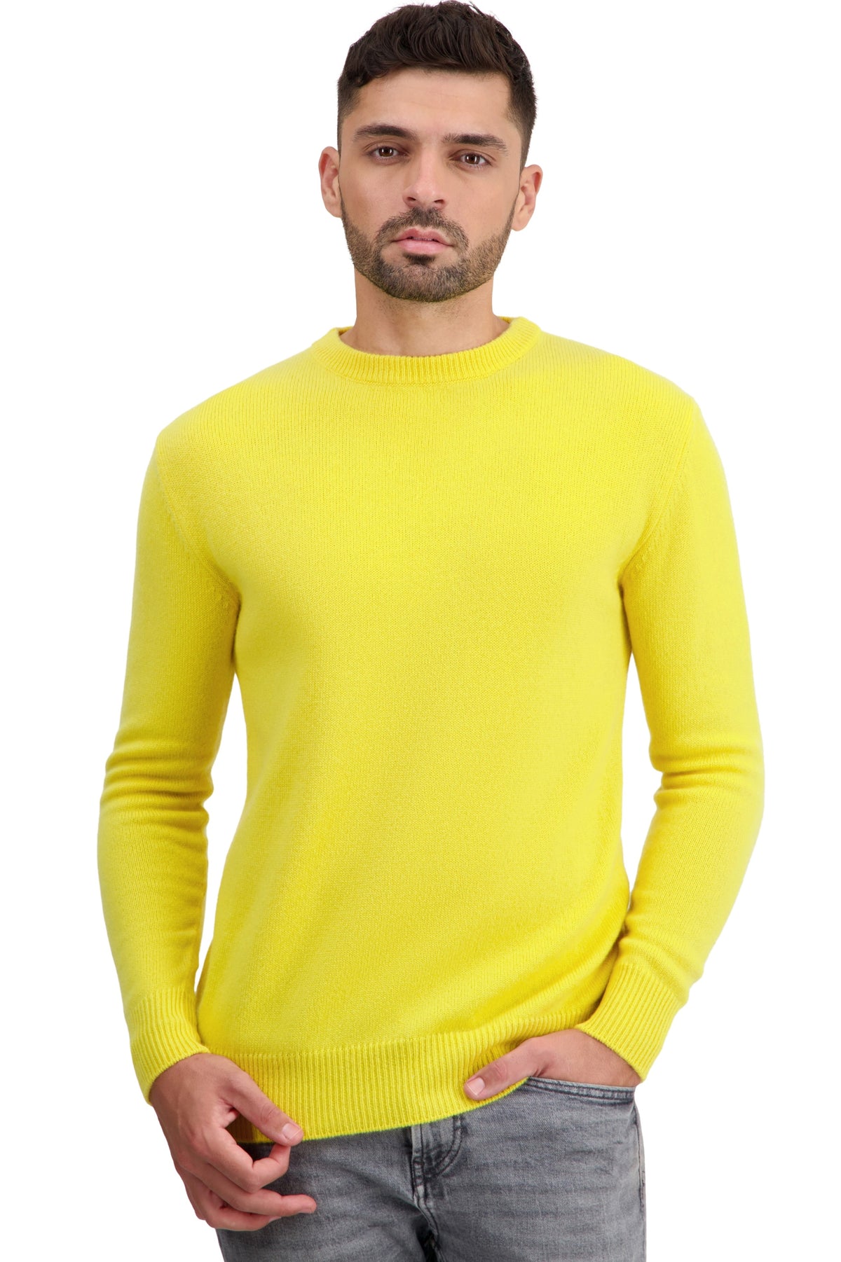 Touraine en cachemire homme - daffodil - Mahogany
