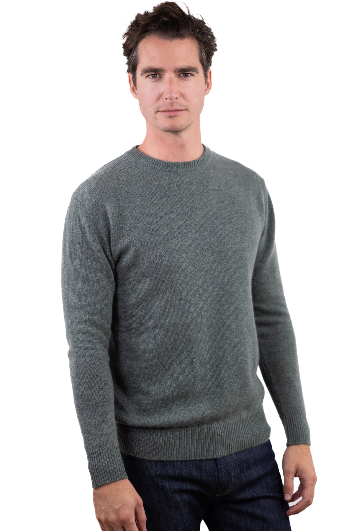 Touraine en cachemire homme - military green - Mahogany