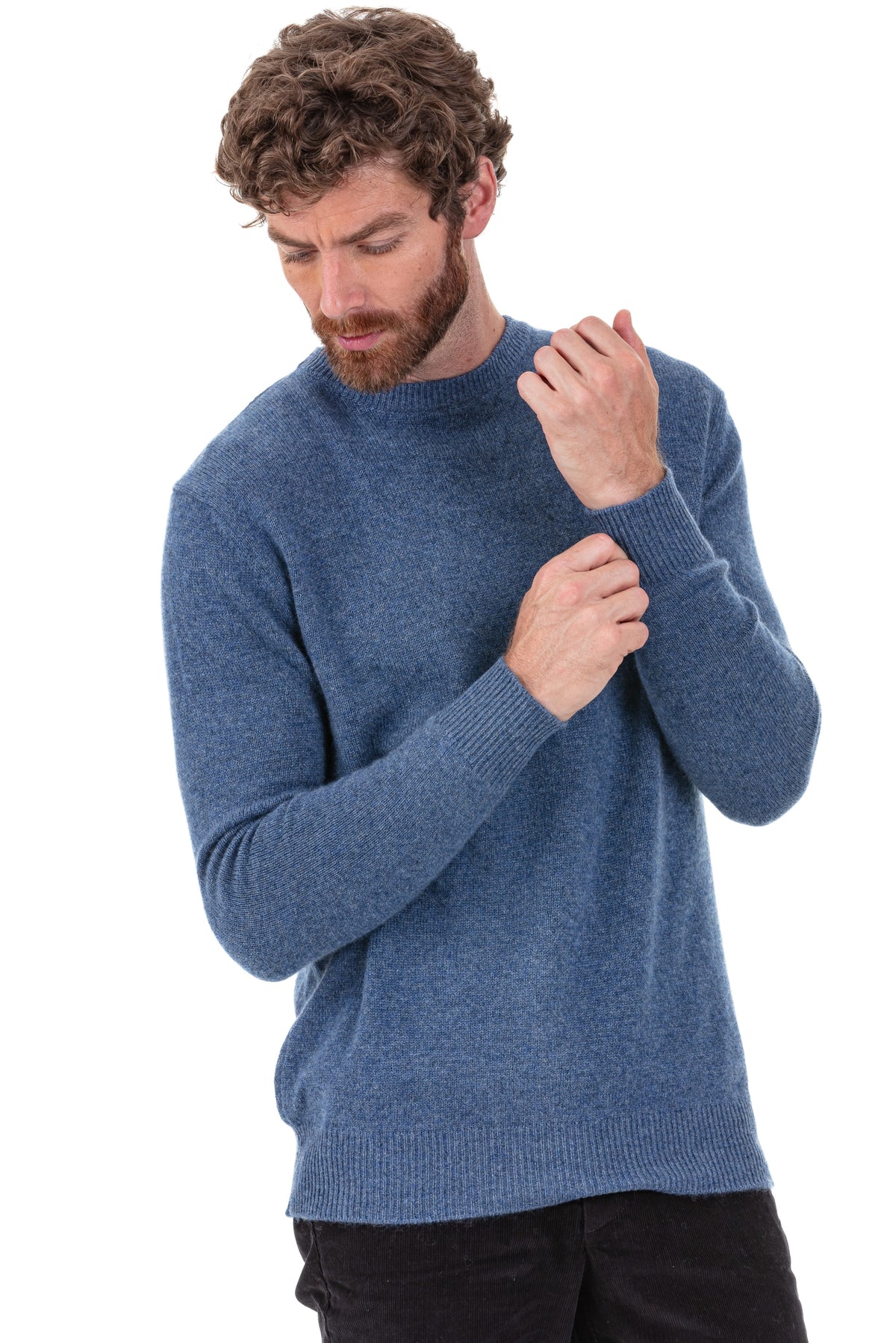Touraine en cachemire homme - nordic blue - Mahogany