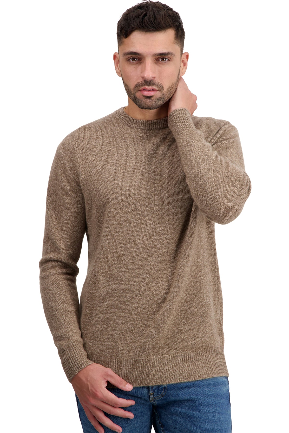 Touraine en cachemire homme - tan marl - Mahogany