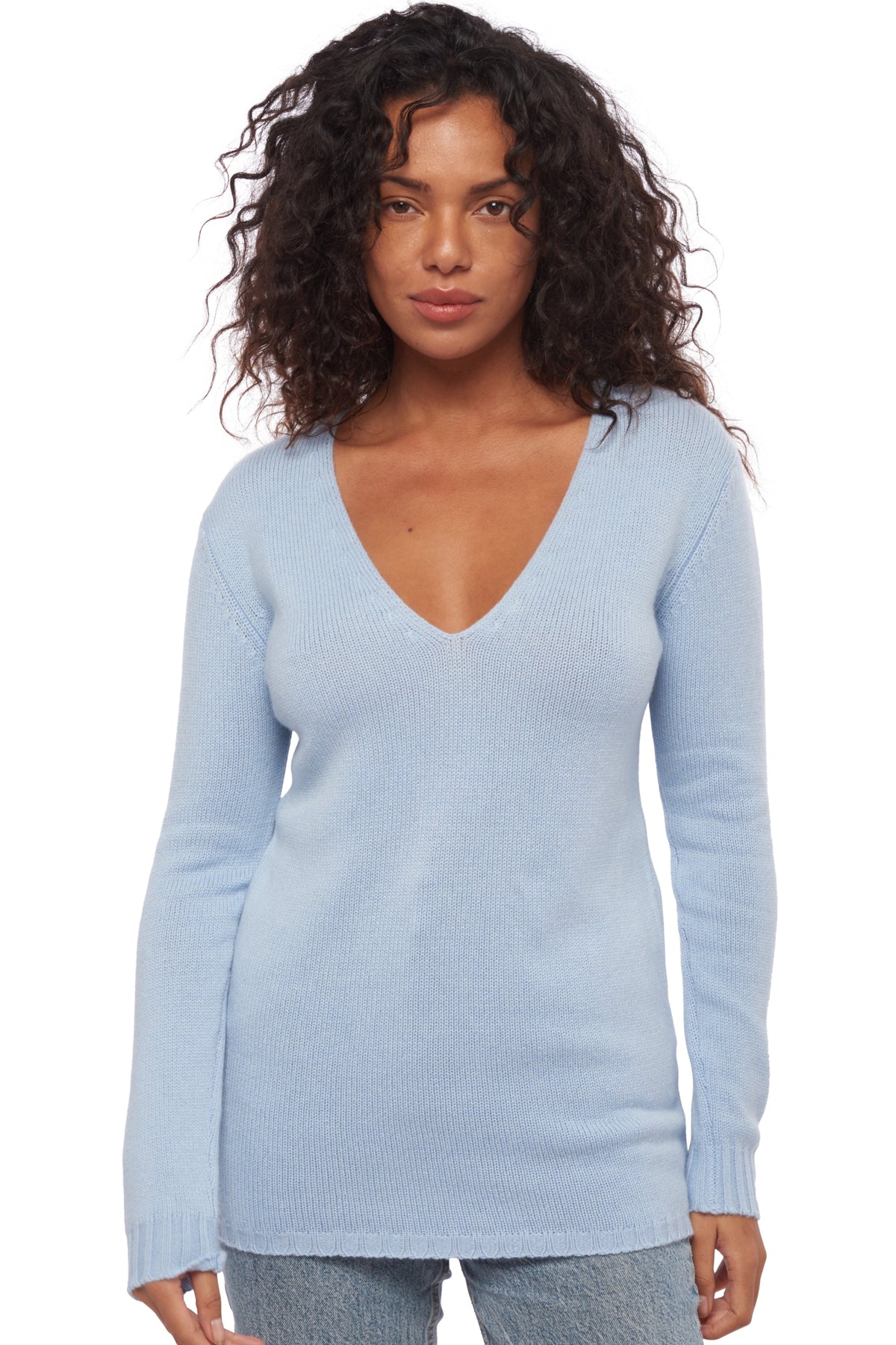 Vanessa en cachemire femme - Vue 1 - ciel - Mahogany