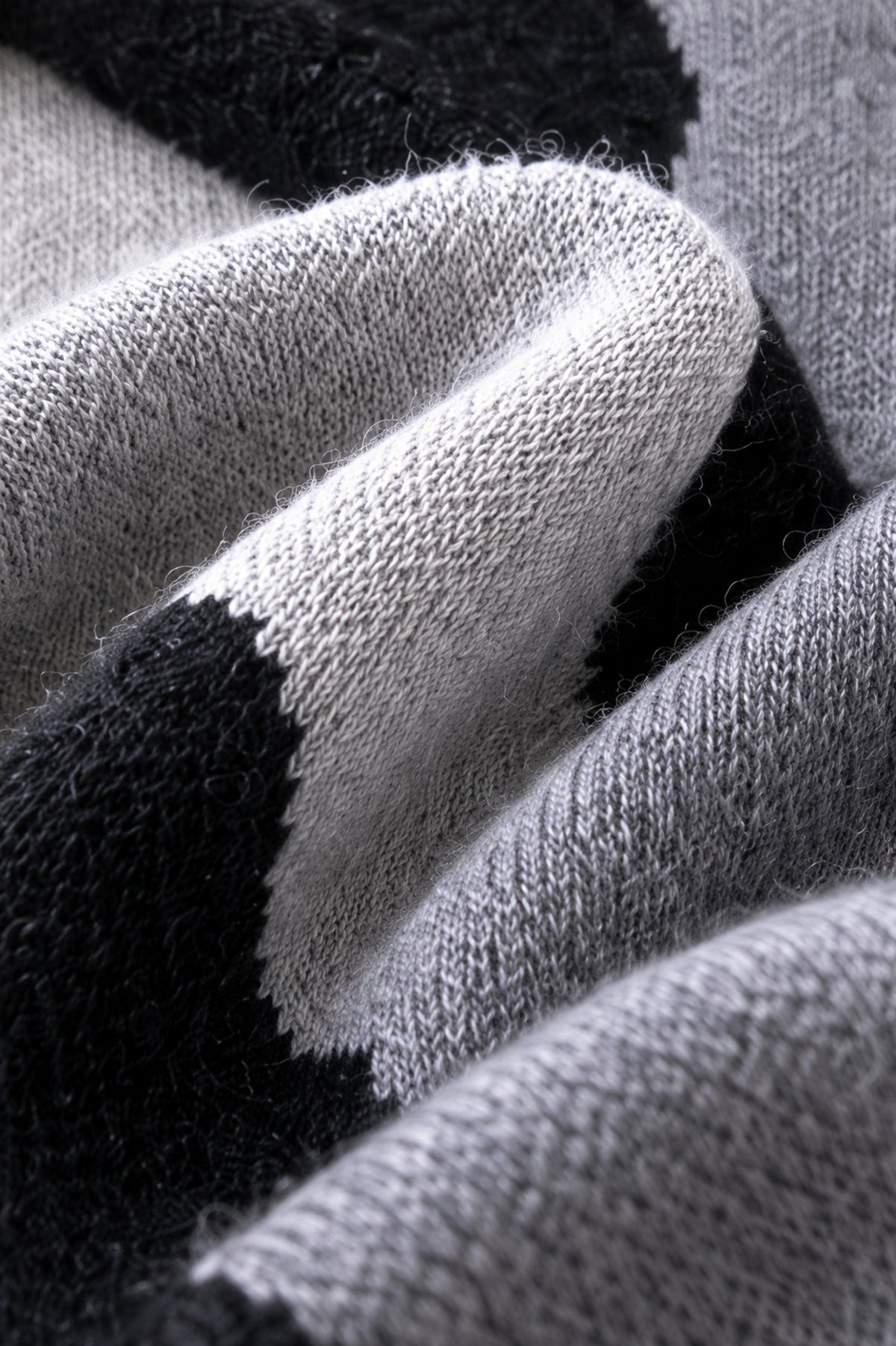 Wilfried en cachemire et coton homme - Vue 1 - noir / gris chiné / foggy - Mahogany