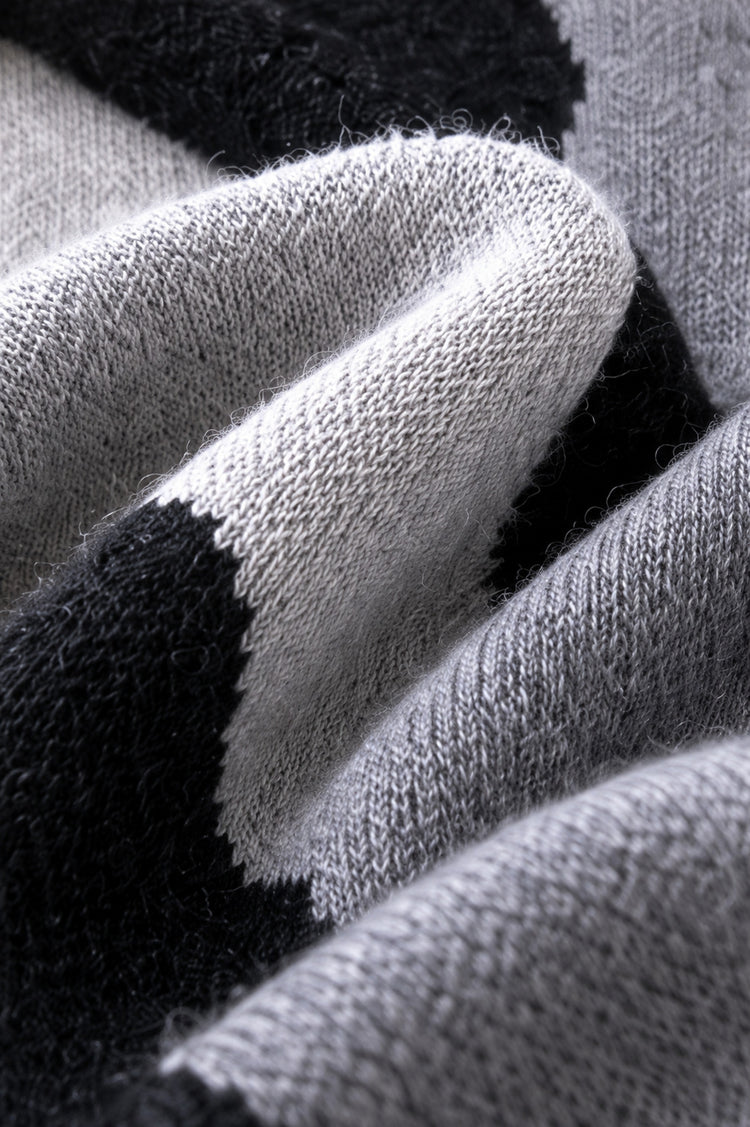 Wilfried en cachemire et coton homme - Vue 1 - noir / gris chiné / foggy - Mahogany