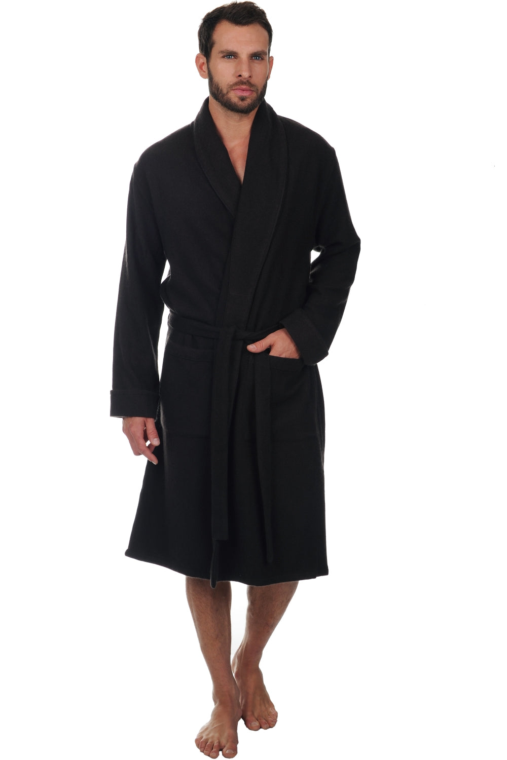 Working en cachemire homme - marron noir - Mahogany