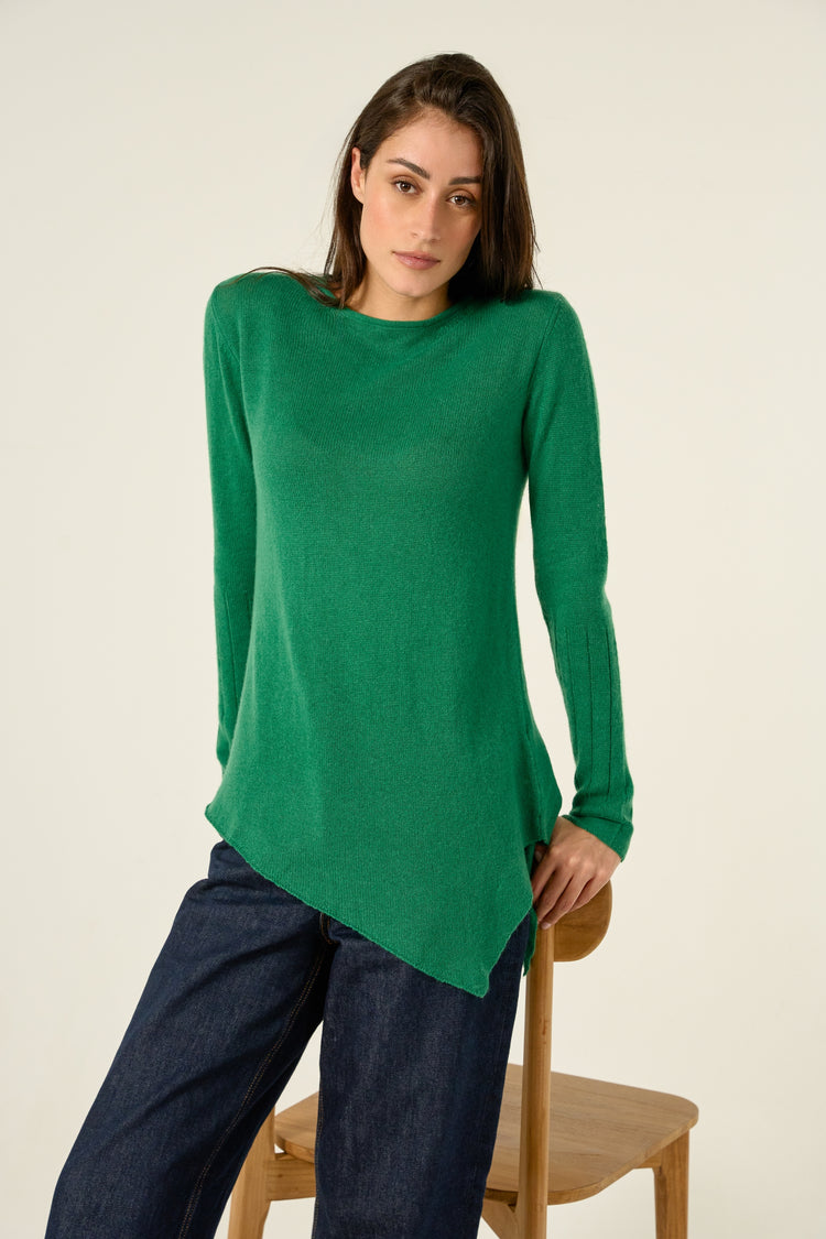 Zaia en cachemire femme - vert anglais - Mahogany